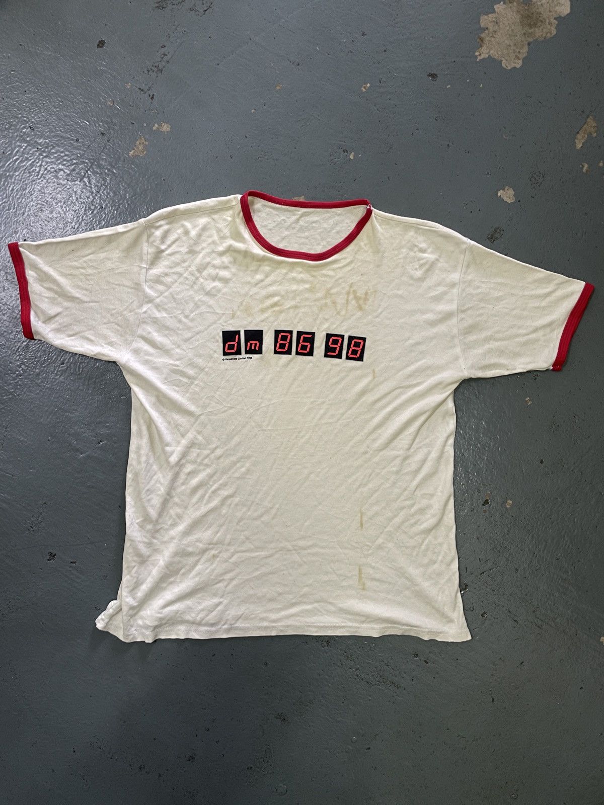 Band Tees × Vintage RARE Vintage 90s “DEPECHE MODE” Europe Ringer Band Tees Size US L / EU 52-54 / 3 - 1 Thumbnail