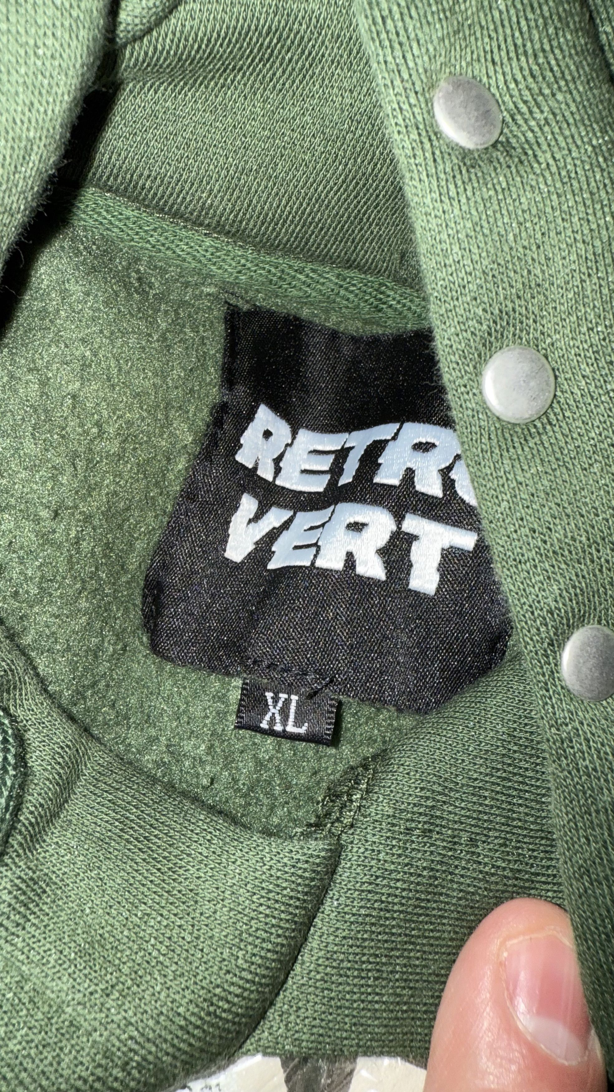 RETROVERT Green Studded Destruction Hoodie Size US XL / EU 56 / 4 - 3 Thumbnail