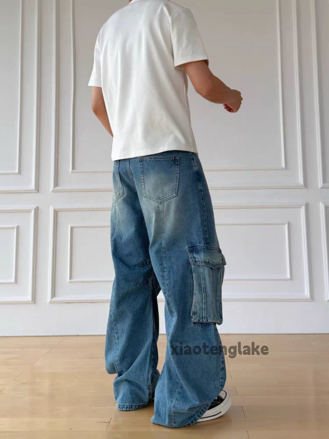 Jean ltx vintage washed faded punk grunge hiphop cargo jeans Size US 32 / EU 48 - 7 Thumbnail