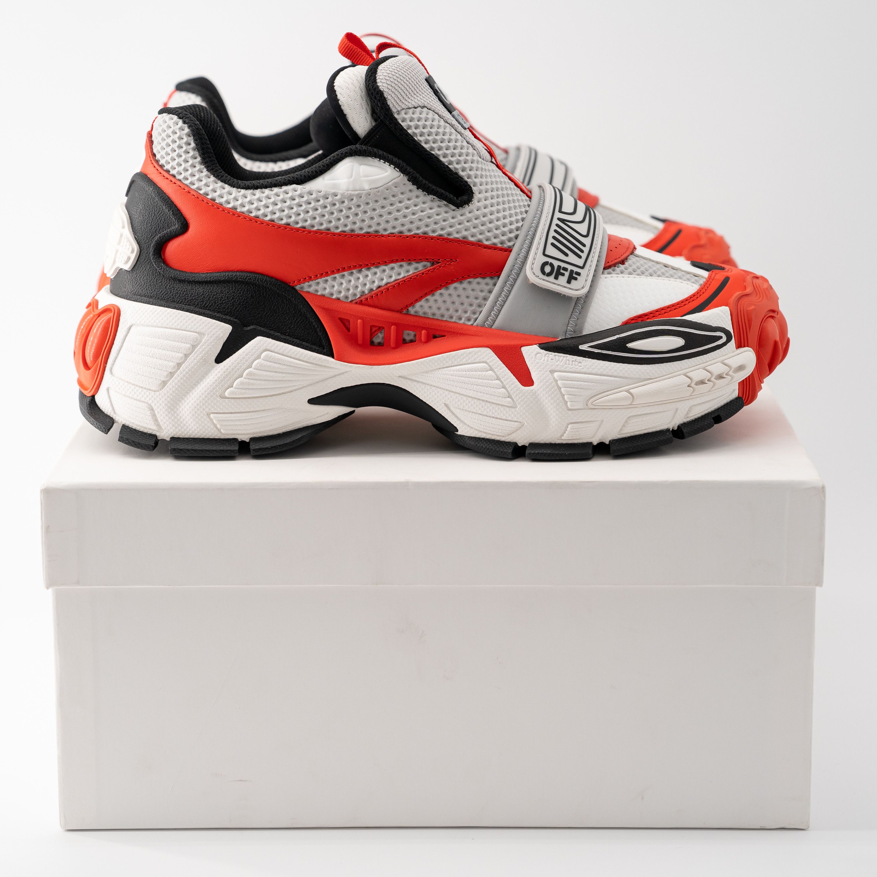 Off-White 9 us 42 eu Off-White Glove Slip On Red Grey White Sneakers Size US 9 / EU 42 - 10 Thumbnail