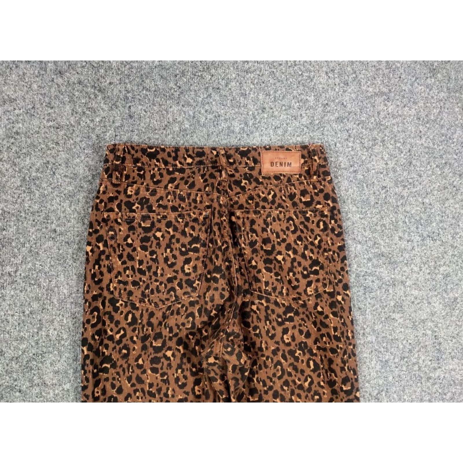 Vintage Sezane France Design Art Leopard brown Denim Ankle Jeans Size 27" / US 4 / IT 40 - 7 Thumbnail