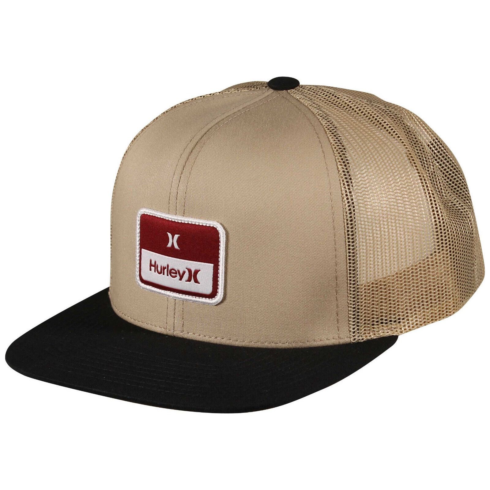 Hurley Hurley Men's Trucker Hat Stacked Flat Bill Mesh Snapback Cap Size ONE SIZE - 1 Thumbnail