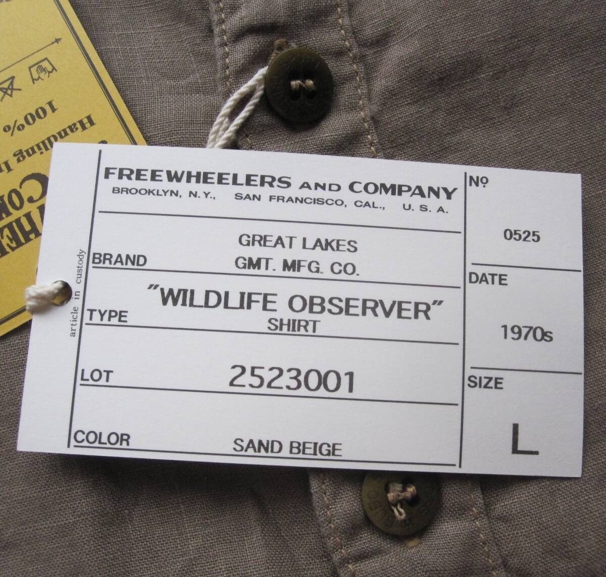 Freewheelers "WILDLIFE OBSERVER" SHIRT Size US L / EU 52-54 / 3 - 4 Thumbnail