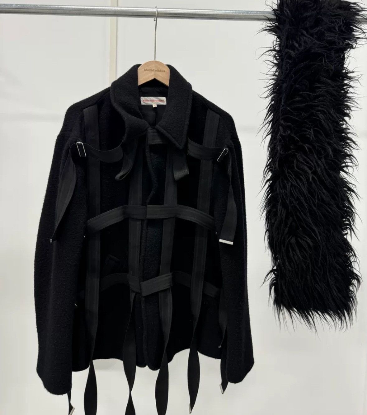 Walter Van Beirendonck Walter Van Beirendonck 19FW fashion fur strap wool jacket Size US M / EU 48-50 / 2 - 4 Thumbnail