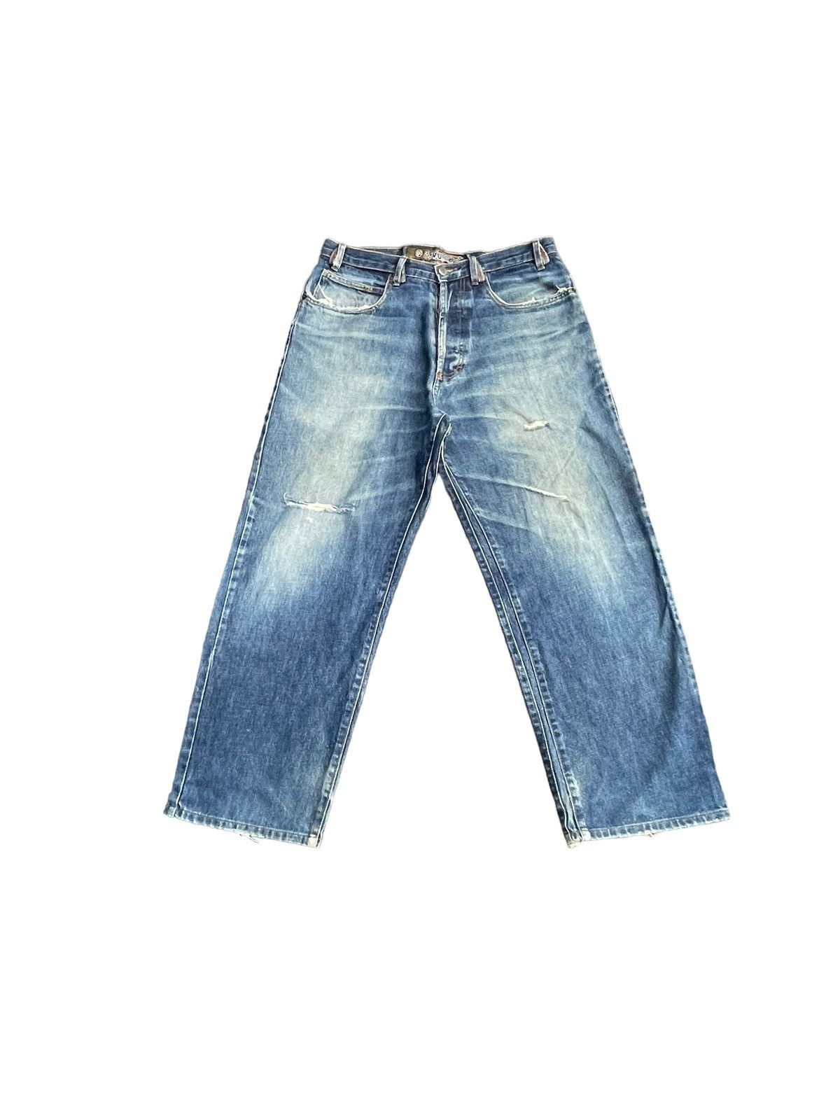 Volcom Volcom Stone Baggy Distresed Denim Size US 35 - 1 Thumbnail