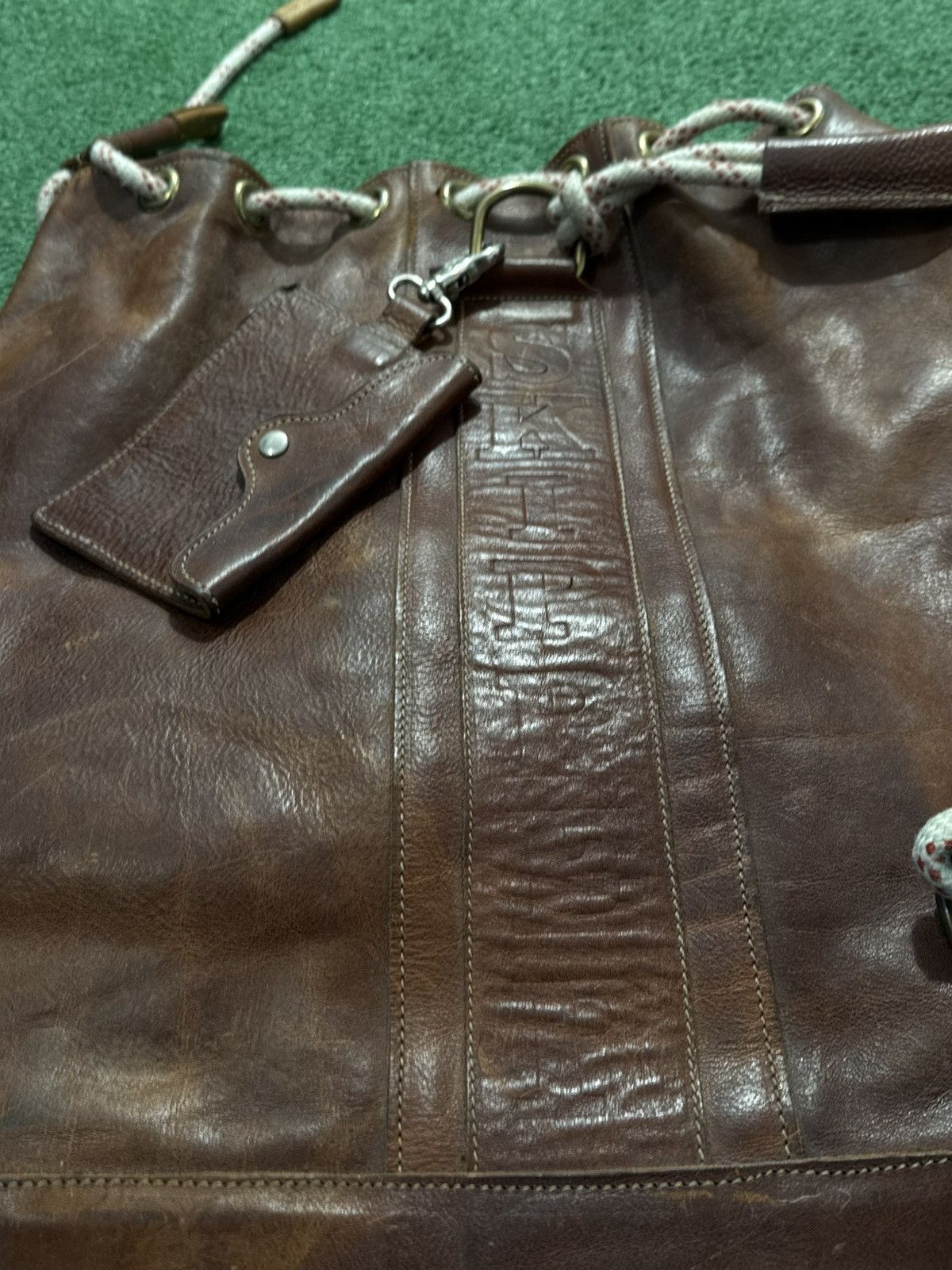 Genuine Leather Gil Holsters Big Leather Duffle Bag Made in Italy 90s Vtg Size ONE SIZE - 5 Thumbnail