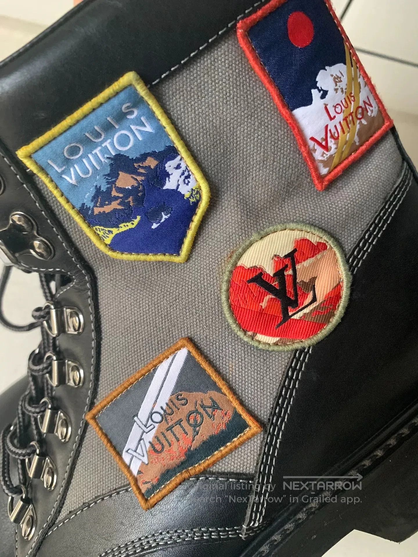 Louis Vuitton Louis Vuitton Oberkampf Badge Leather Martin Boots. Size US 9 / EU 42 - 1 Thumbnail
