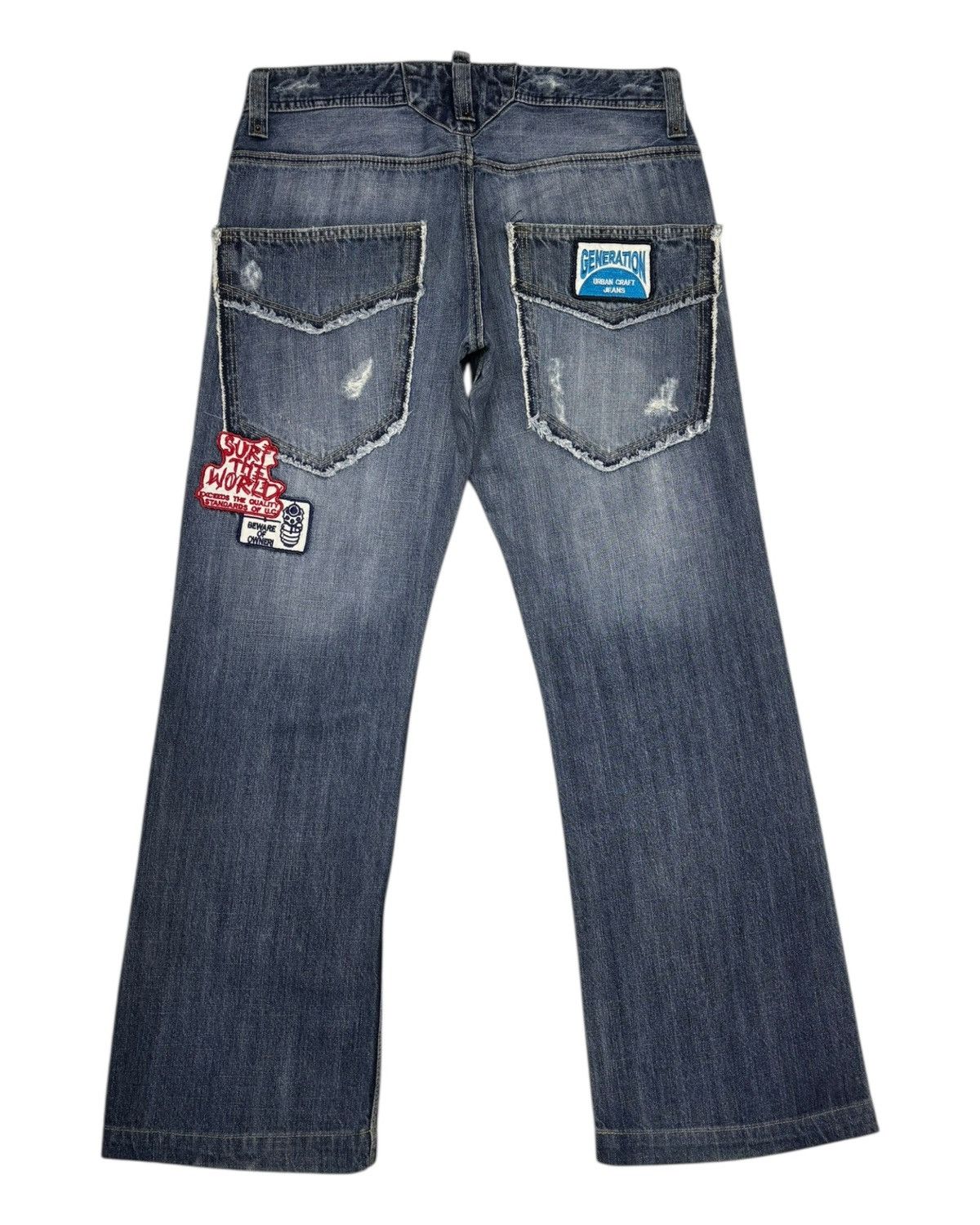 Hysteric Glamour Vintage Flared Jeans Urban Craft Patches Jeans Size US 32 / EU 48 - 8 Thumbnail