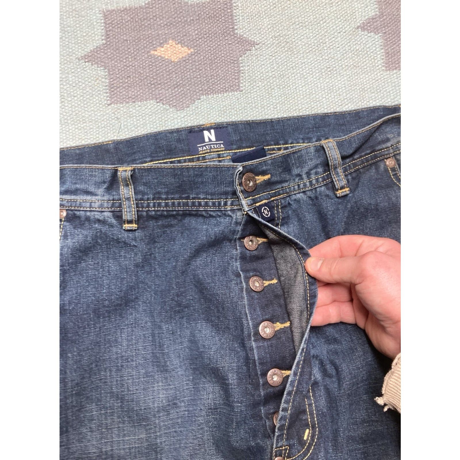 Nautica Vintage Y2K Nautica Wide Leg Dark Wash Jeans 38 Regular Blue User: Vintage Y2K Nautica Wide Leg Dark Wash Jeans Size 38 Regular Blue Size US 38 / EU 54 - 6 Thumbnail