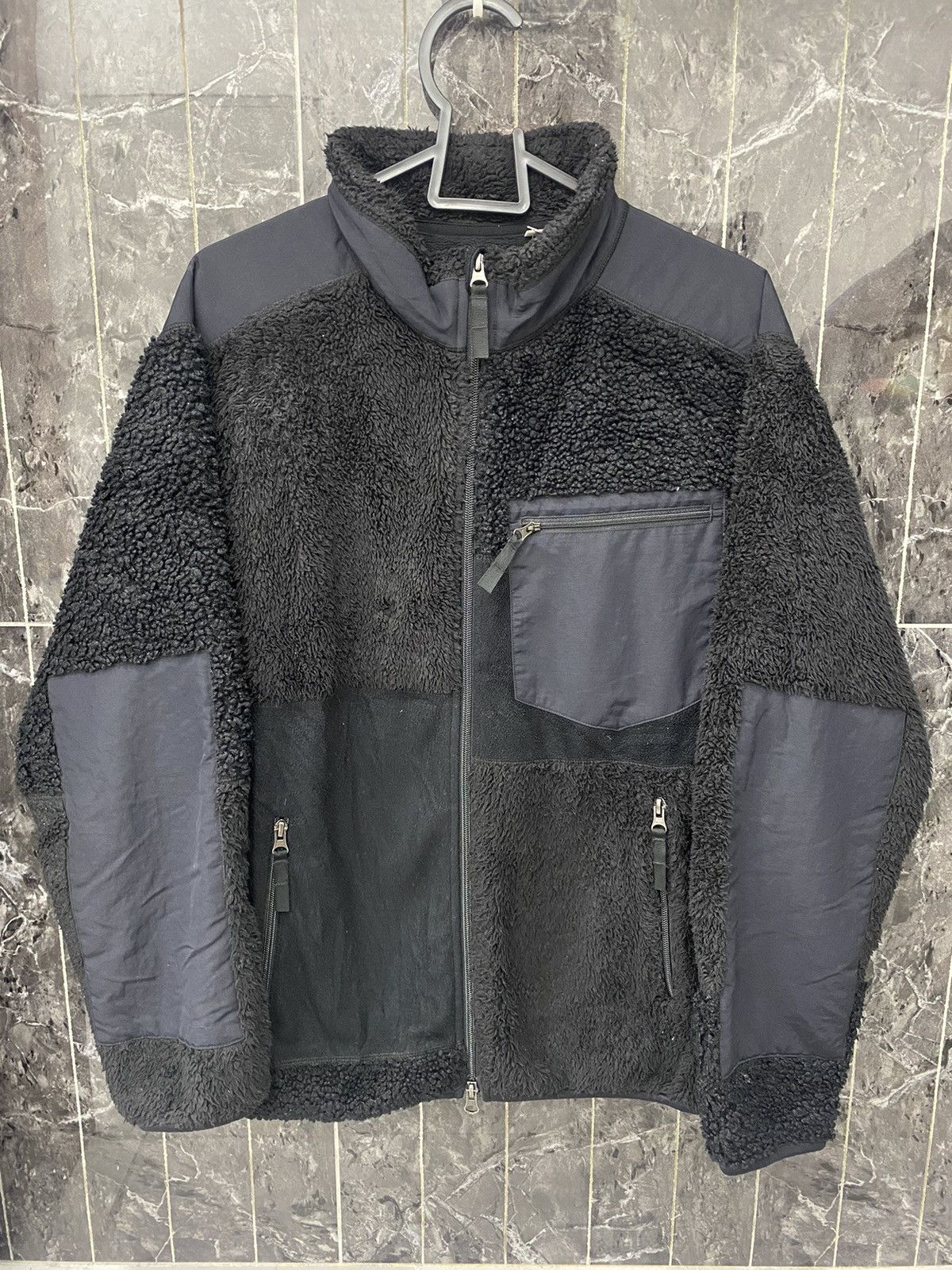Engineered Garments Japanese Brand Engineered Garments x Uniqlo deconstructed fleece jacket Grailed