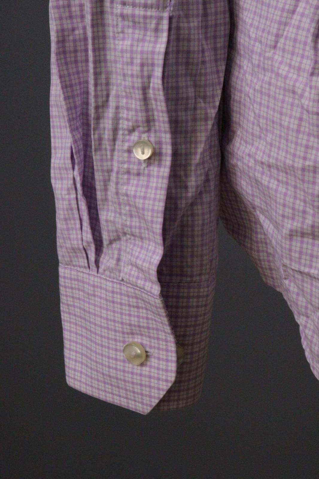 Eton Eton Slim Fit Pink Check Button Down Shirt Size 40 / 15.75 Size US L / EU 52-54 / 3 - 9 Thumbnail