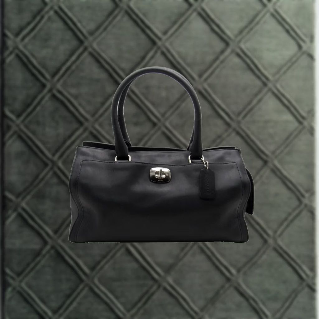 Coach VINTAGE Coach Chelsea Tote Bag Large Black Leather Women Size ONE SIZE - 1 Thumbnail