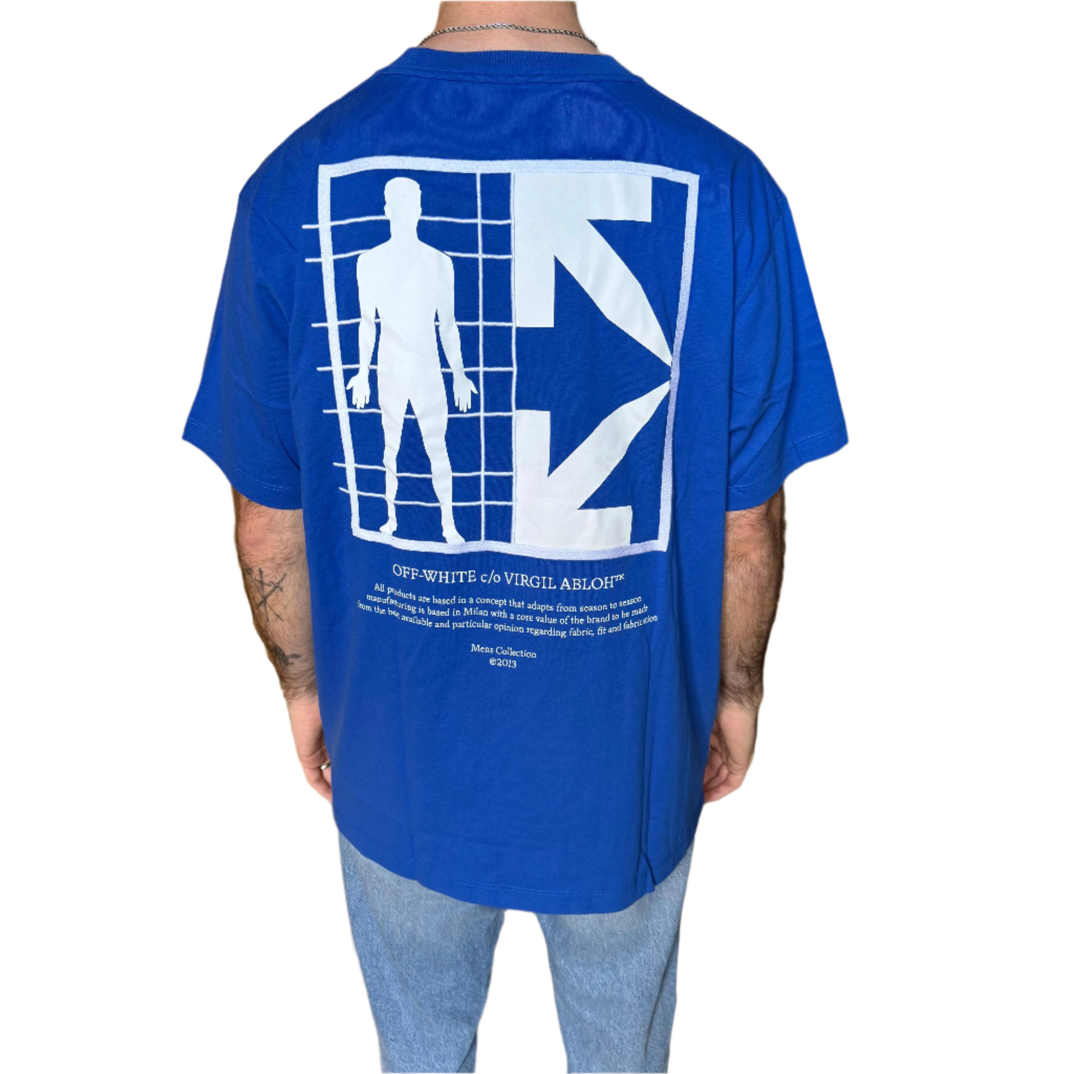 Off-White Blue Half Arrow Embroidered Oversized T-Shirt Size US M / EU 48-50 / 2 - 2 Thumbnail