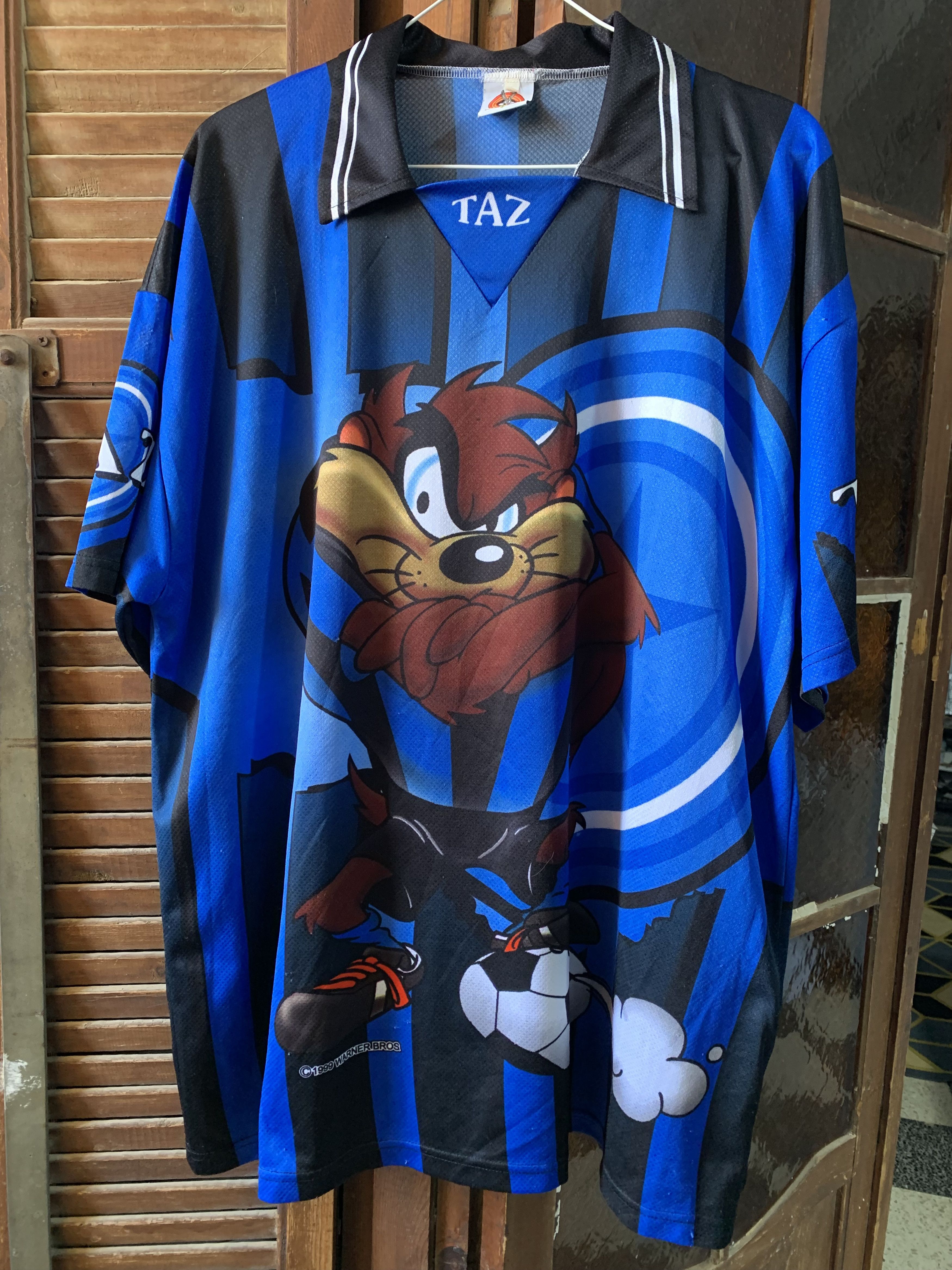 Cartoon Network × Vintage Very Rare 1999 Vintage Looney Tunes TAZ Polo T-Shirt Size US XL / EU 56 / 4 - 1 Thumbnail