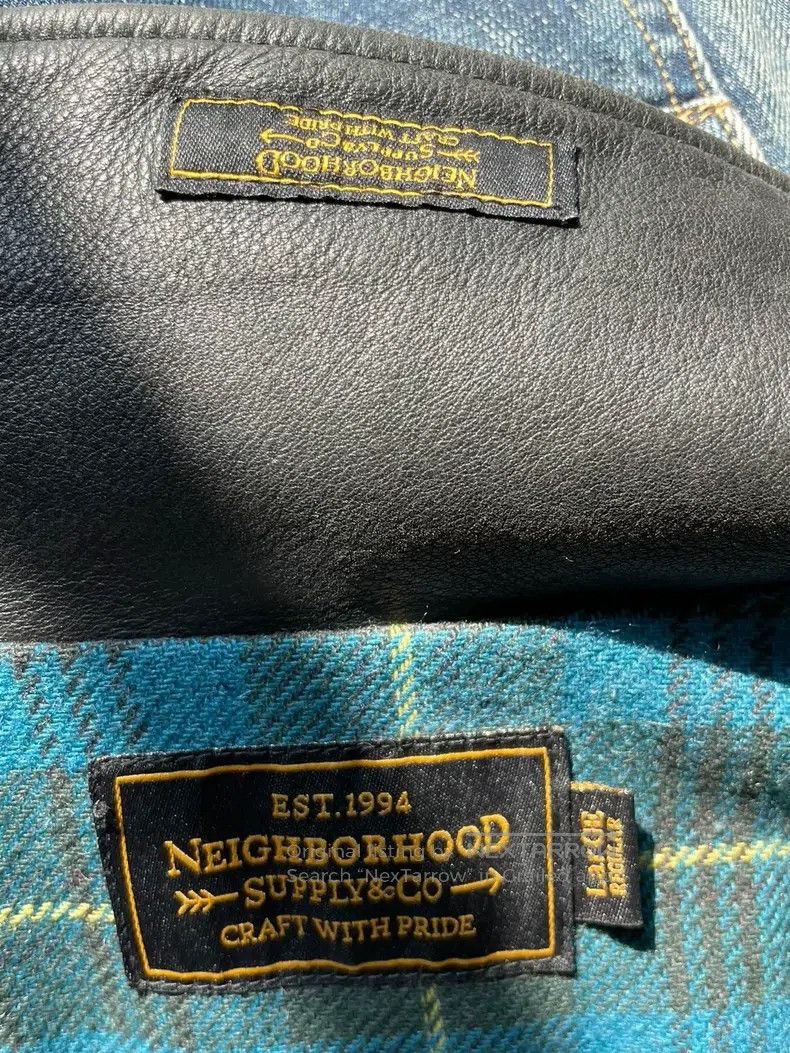 Neighborhood Neighborhood Black Leather Biker Jacket, L Size Size US L / EU 52-54 / 3 - 5 Thumbnail