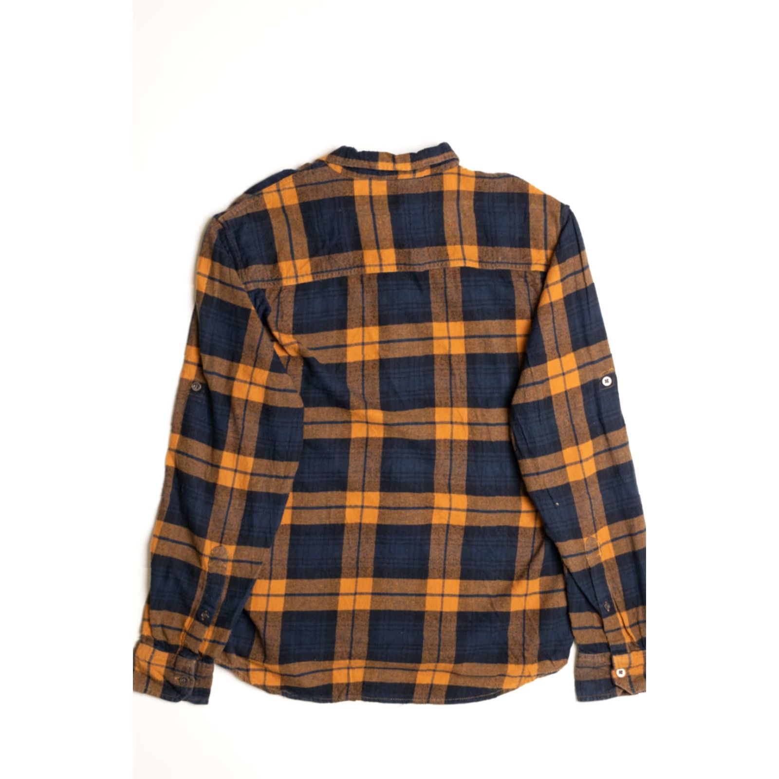Vintage VINTAGE Manguun Shirt Blue Orange Flannel Plaid Button-Up Casual Large Men's Size US L / EU 52-54 / 3 - 3 Thumbnail