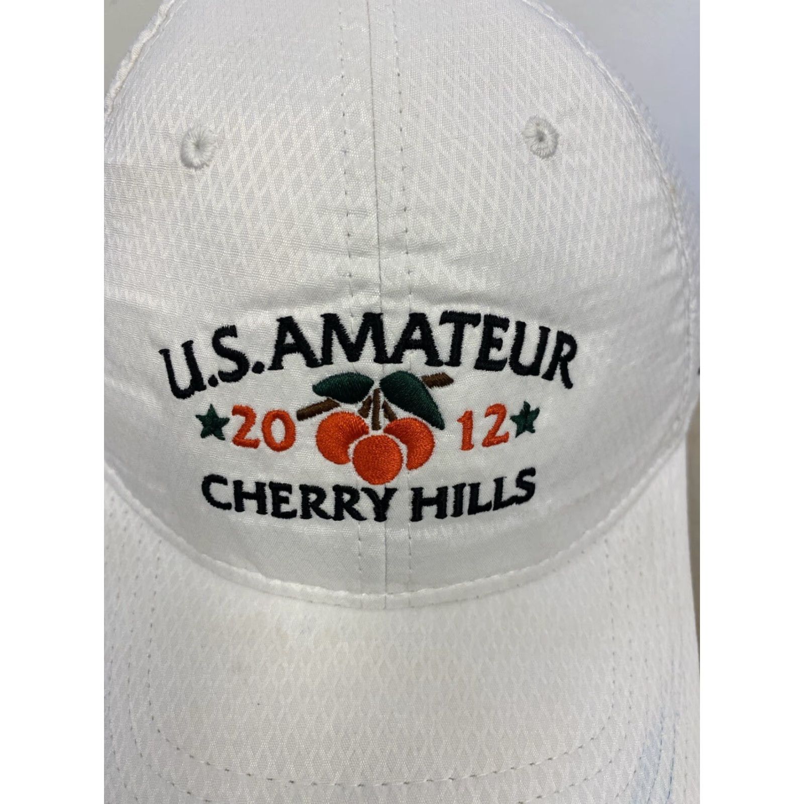 Under Armour VINTAGE Under Armour Baseball Hat ADULT M/L White Red 2012 Cap Sherry Hills / 522 Mens Size ONE SIZE - 2 Thumbnail