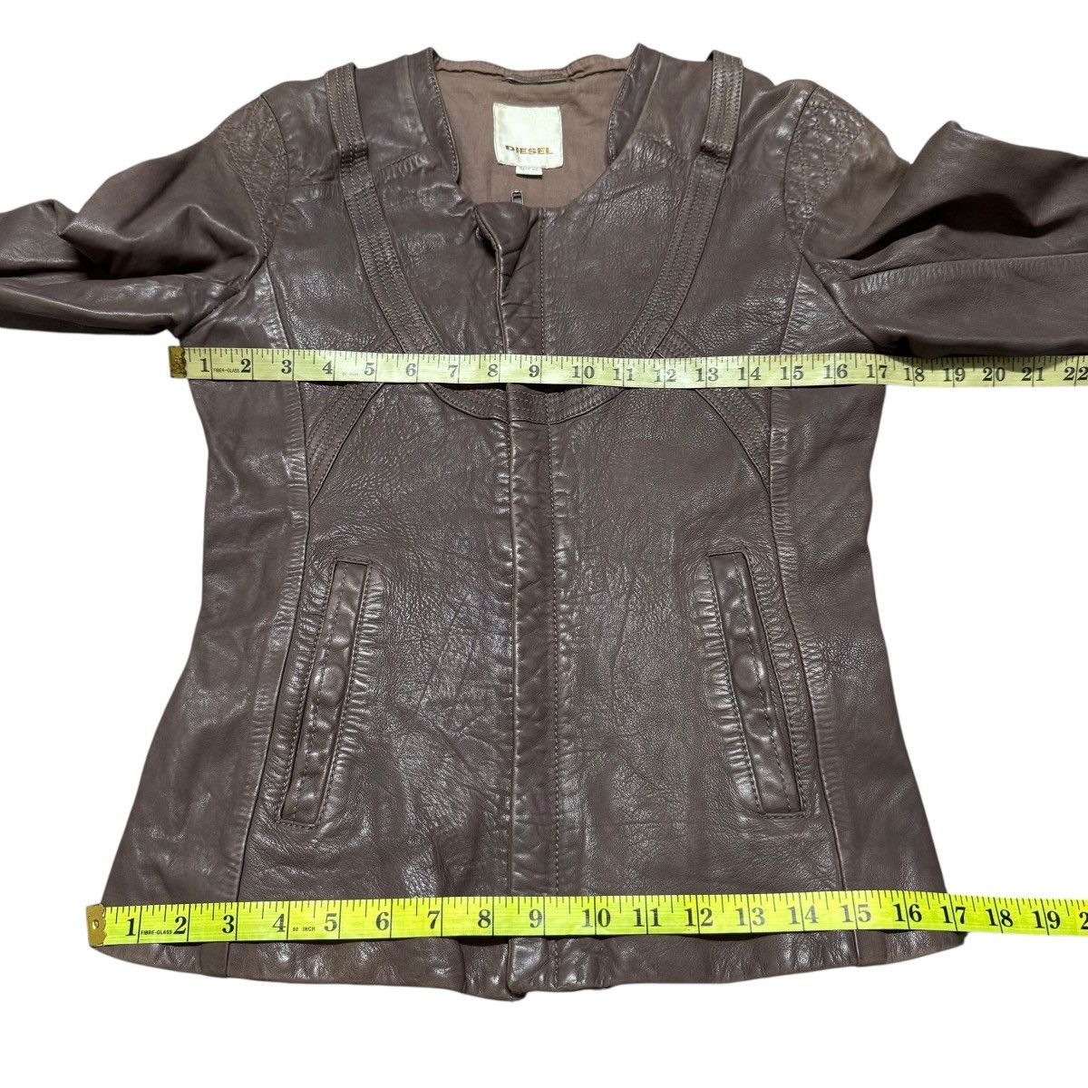 Diesel Diesel leather Biker Jacket Graphic Lining Size XS / US 0-2 / IT 36-38 - 13 Thumbnail