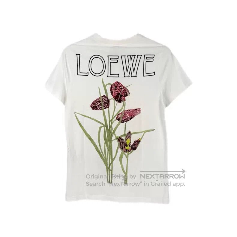 Loewe Loewe White Floral Pattern Short Sleeve Size S / US 4 / IT 40 - 2 Thumbnail