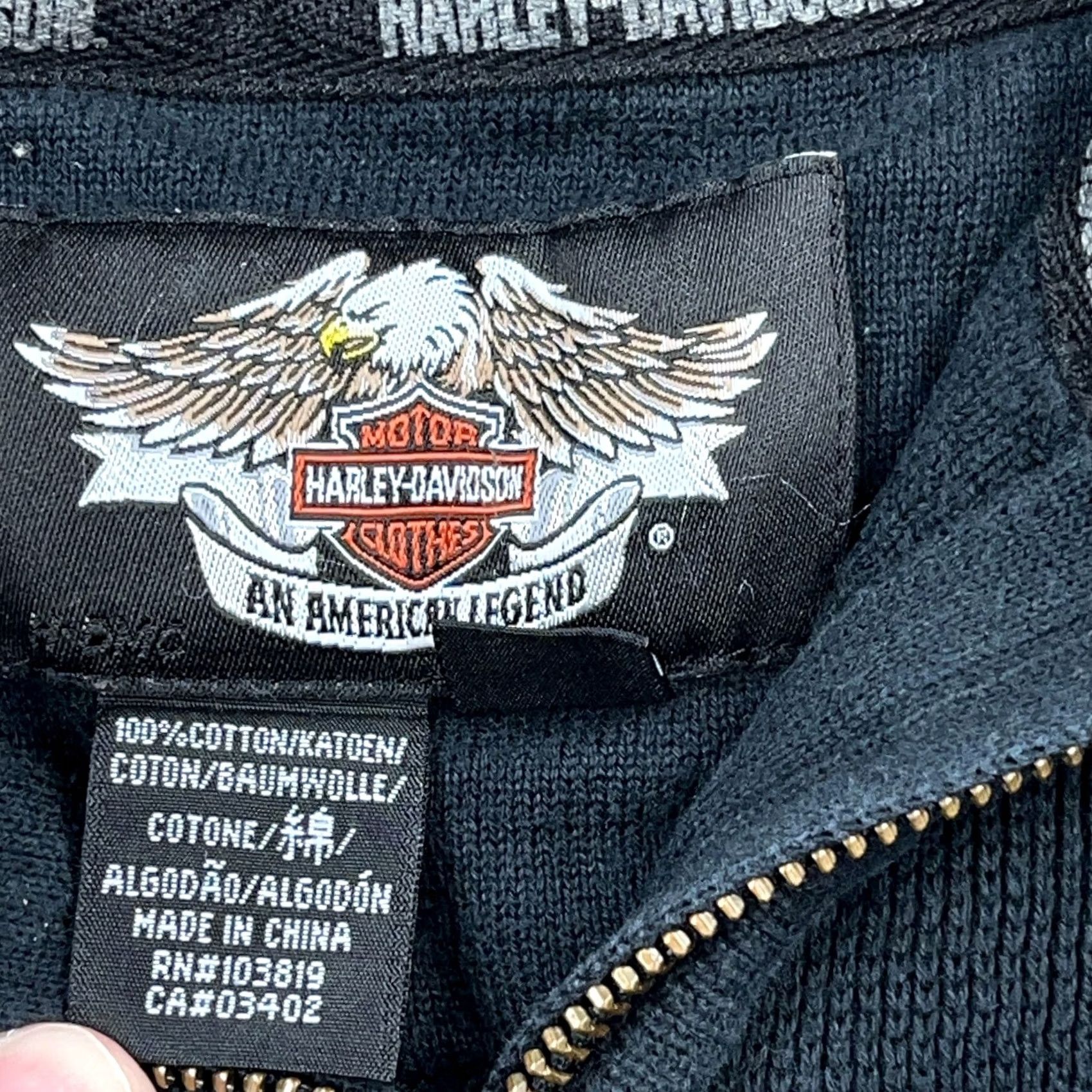 Harley Davidson VINTAGE Harley-Davidson Sweater Men XL Black Heavy Knit Pullover Quarter Zip Spellout Size US XL / EU 56 / 4 - 4 Thumbnail