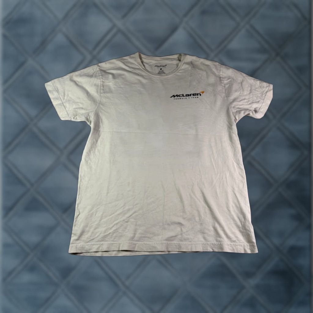 Vintage McLaren Formula 1 Racing Graphic Tee Shirt Mens Large White Size US L / EU 52-54 / 3 - 1 Thumbnail