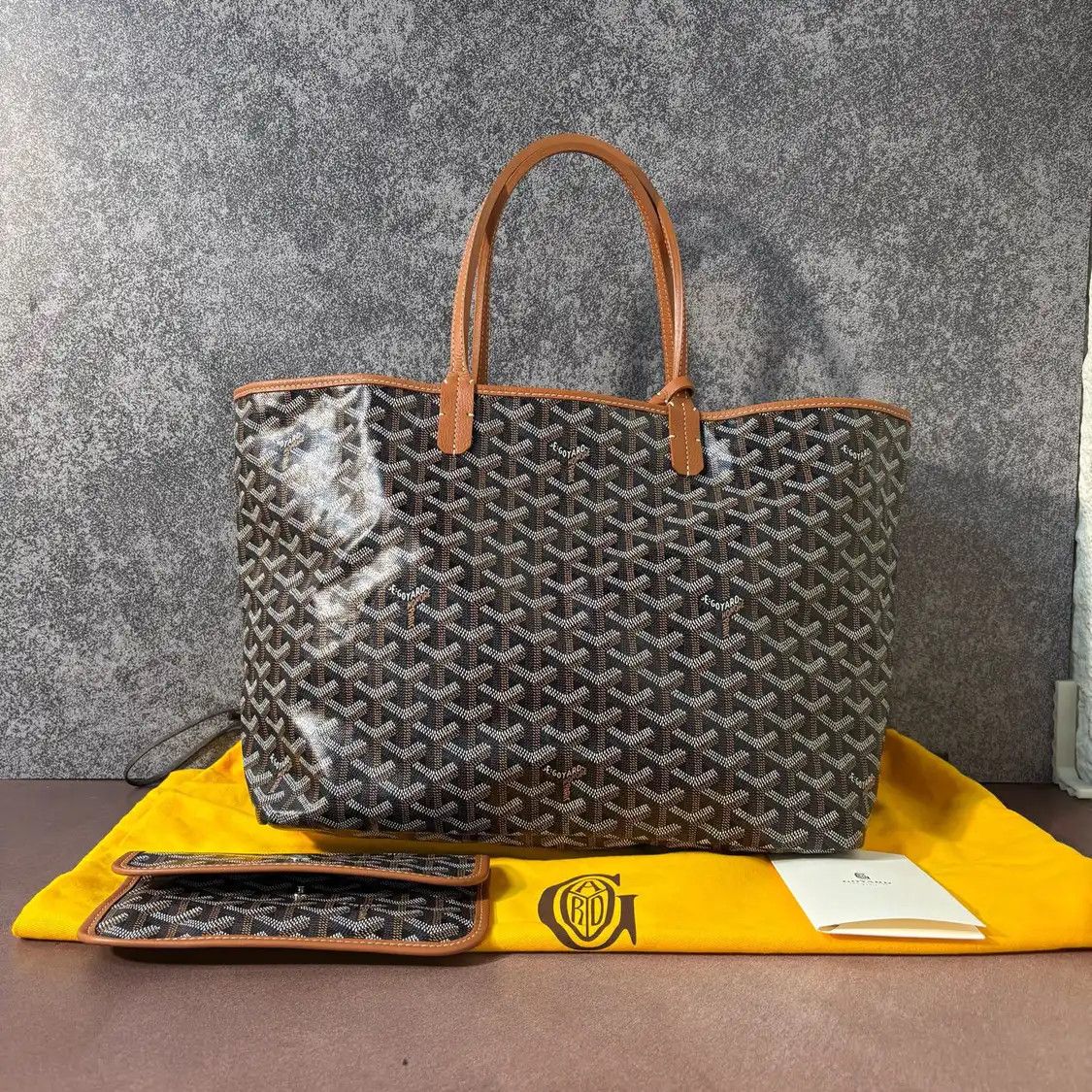 Goyard GOYARD Saint Louis black coated canvas print shoulder bag Size ONE SIZE - 1 Thumbnail