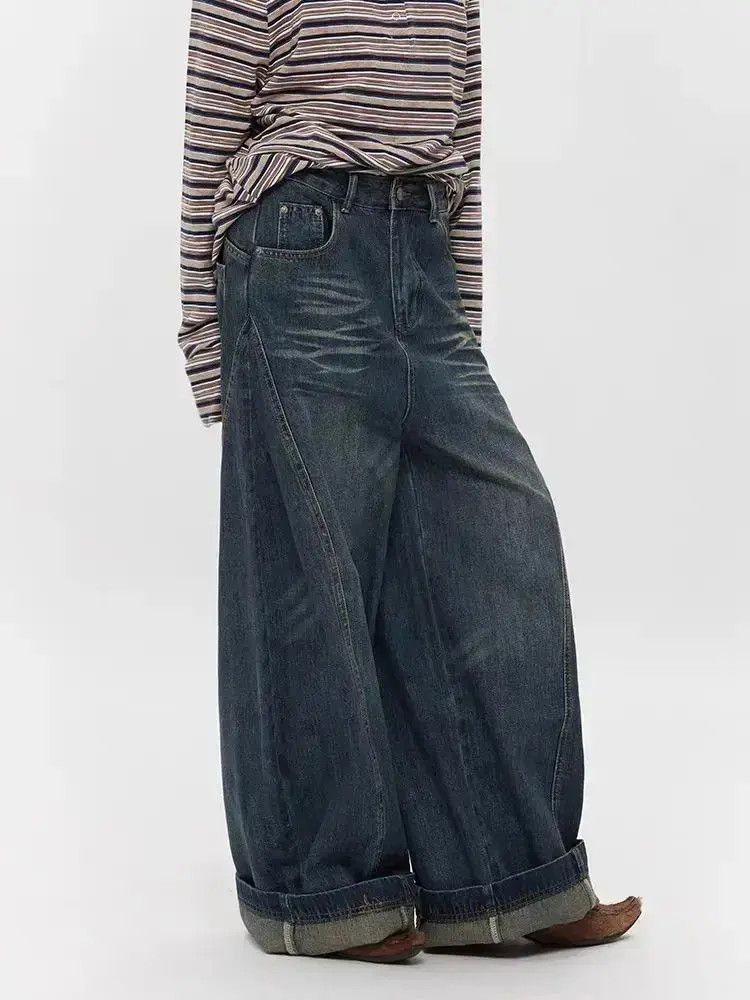 Japanese Brand Washed machete design baggy vintage Y2K street hip hop jeans Size US 32 / EU 48 - 3 Thumbnail