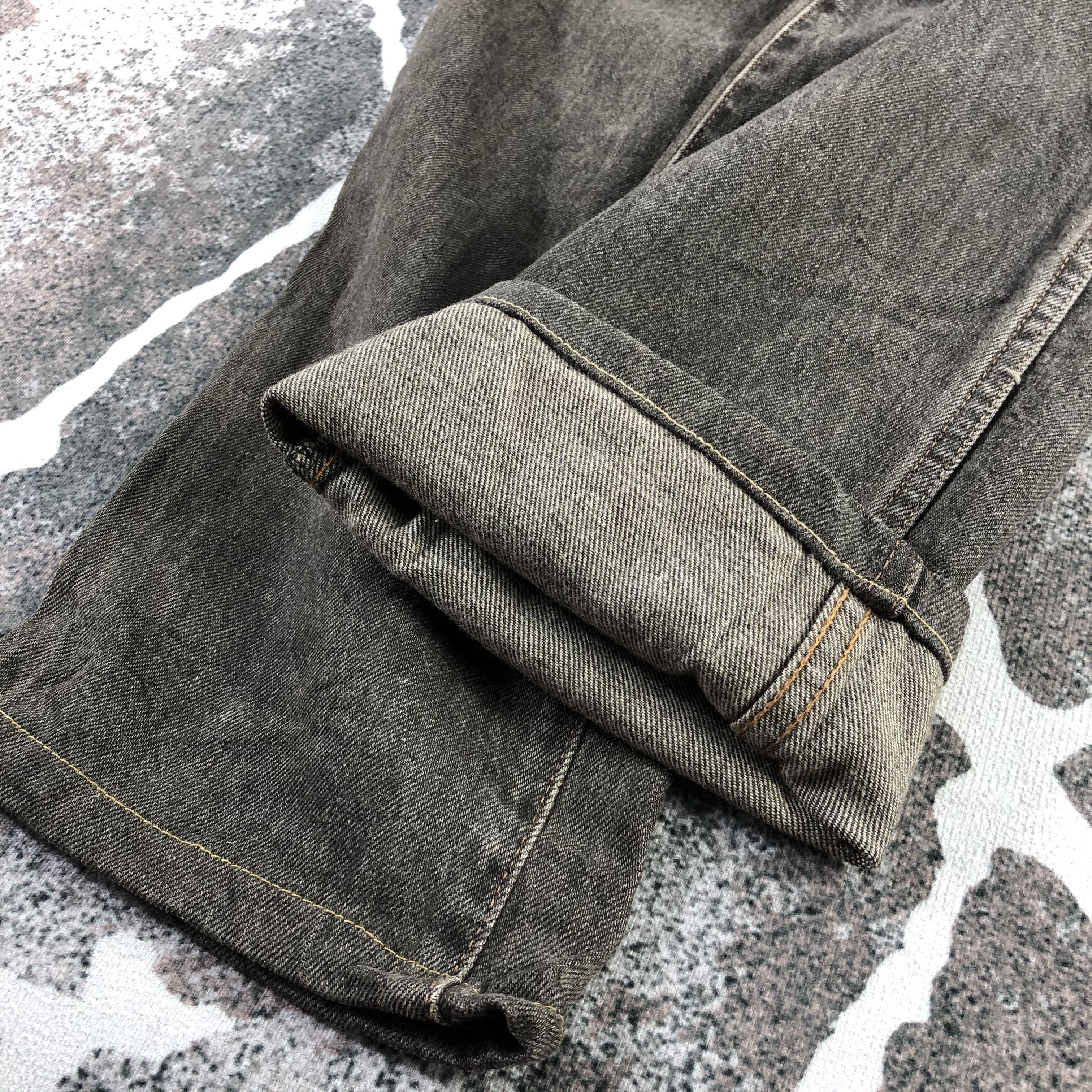 Japanese Brand Vintage Gum Gumex Jeans Faded Black Denim KJ1397 Size US 30 / EU 46 - 7 Thumbnail