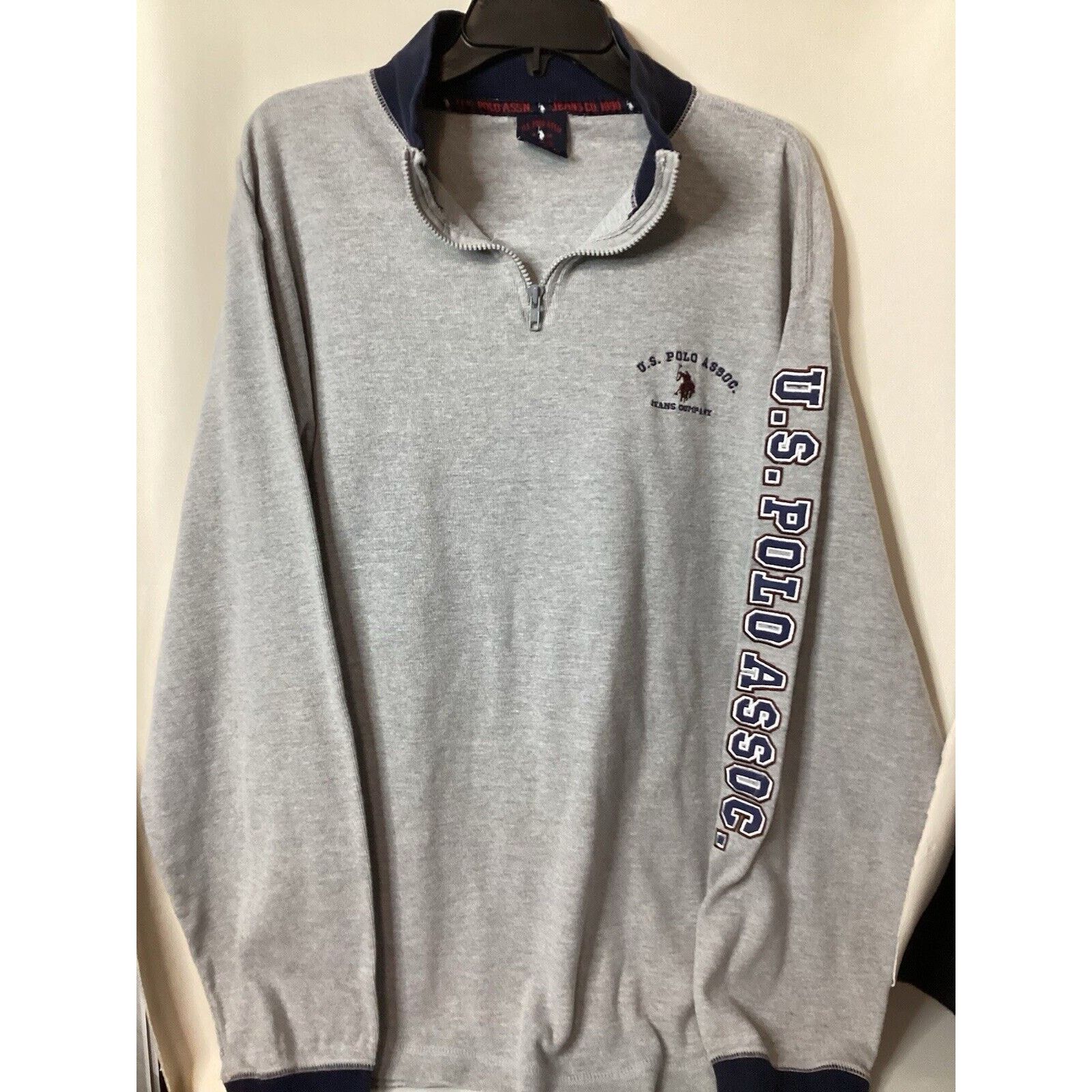 U.S. Polo Assn. VGT U.S. POLO ASSOC. Men’s Pullover 1/4 Zip Sweatshirt 2XL Size US XXL / EU 58 / 5 - 1 Thumbnail