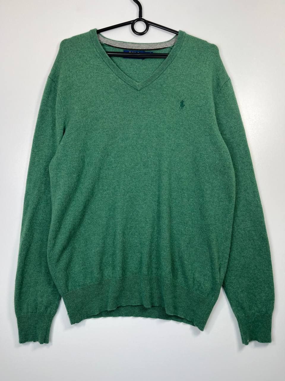 Polo Ralph Lauren Polo Ralph Lauren V Neck Sweater Green Pony Logo Mens Size L Size US L / EU 52-54 / 3 - 1 Thumbnail