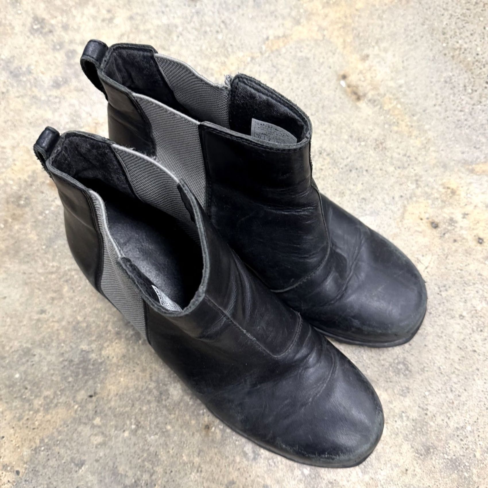SOREL Sorel Joan Of Arctic Wedge III LL6011-010 Black Chelsea Boots Size 11 Womens Waterproof Leather Winter Wedge Rubber Outsole Casual Size US 9 / IT 39 - 3 Thumbnail