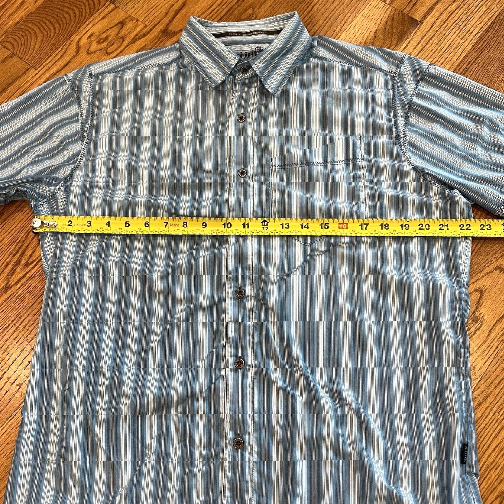 Vintage KUHL Mens Shirt Med Blue Short Sleeve Button-Down Outdoor Hiking Camping Fishing Size US M / EU 48-50 / 2 - 5 Thumbnail