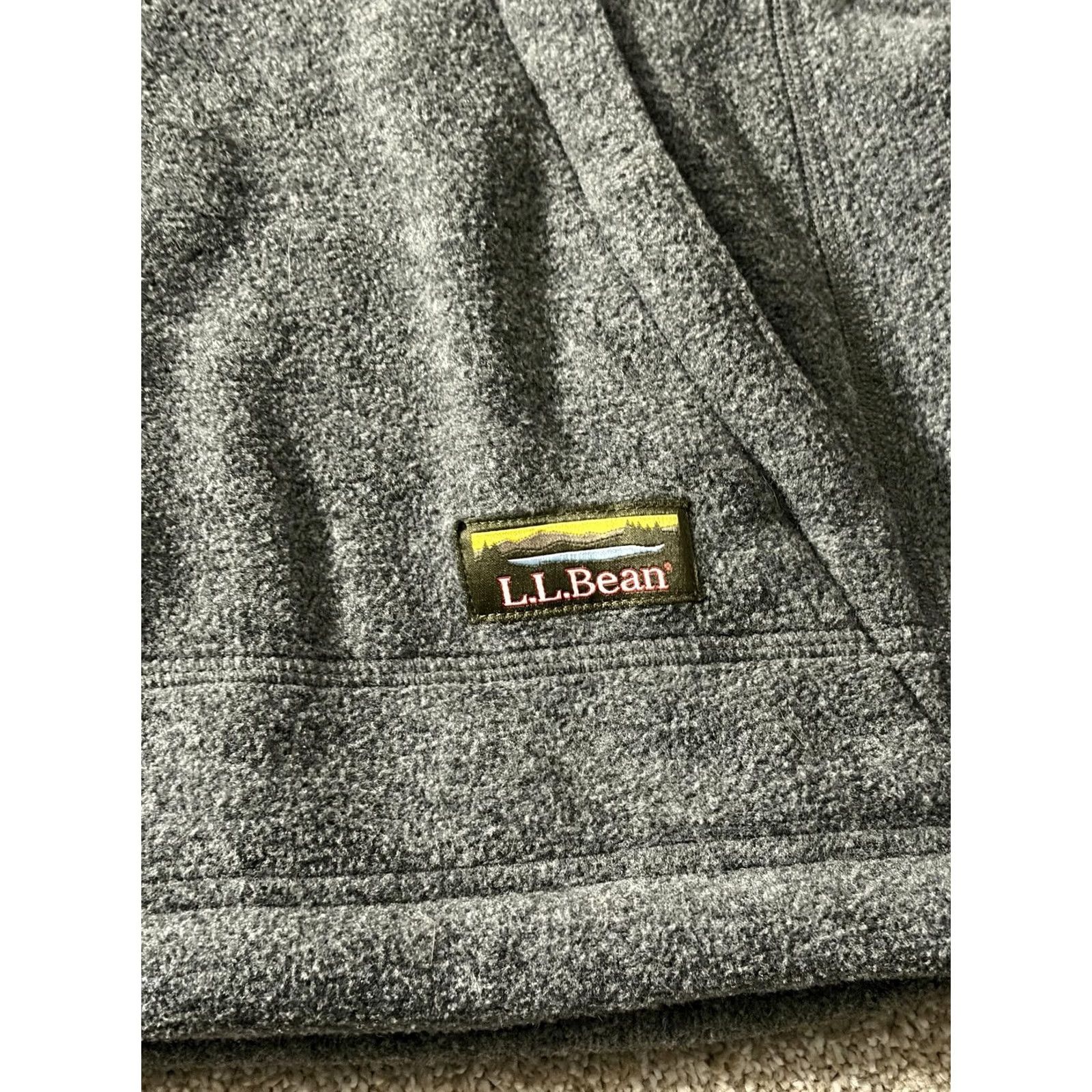 Vintage L.L. Bean Fleece Jacket Womens Medium Gray Full Zip Pathful Logo Cozy Pockets Size M / US 6-8 / IT 42-44 - 3 Thumbnail