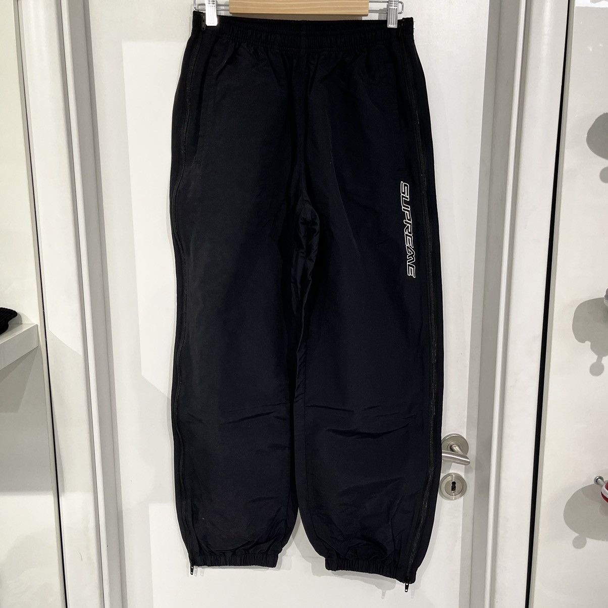 Supreme Supreme Full Zip Baggy Warm Up Pants Black | Grailed