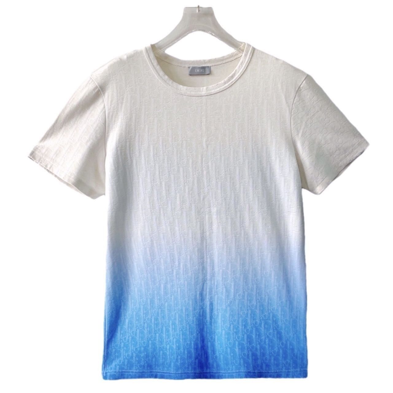 Dior Blue and White Gradient Short Sleeve Shirt Size US S / EU 44-46 / 1 - 1 Thumbnail
