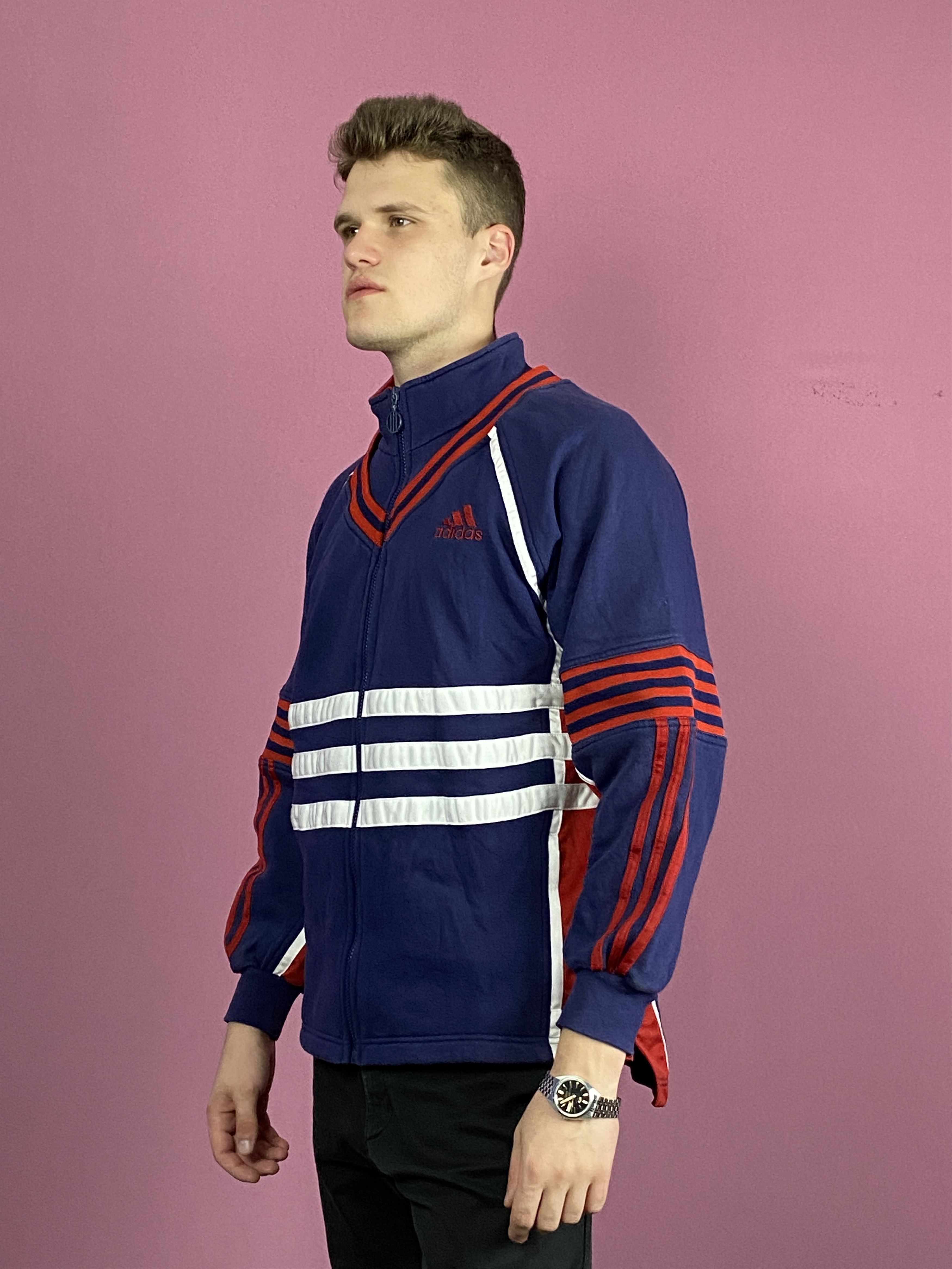Adidas × Vintage 90s Adidas Vintage Men's Track Jacket - M Cotton Blend Size US M / EU 48-50 / 2 - 3 Thumbnail