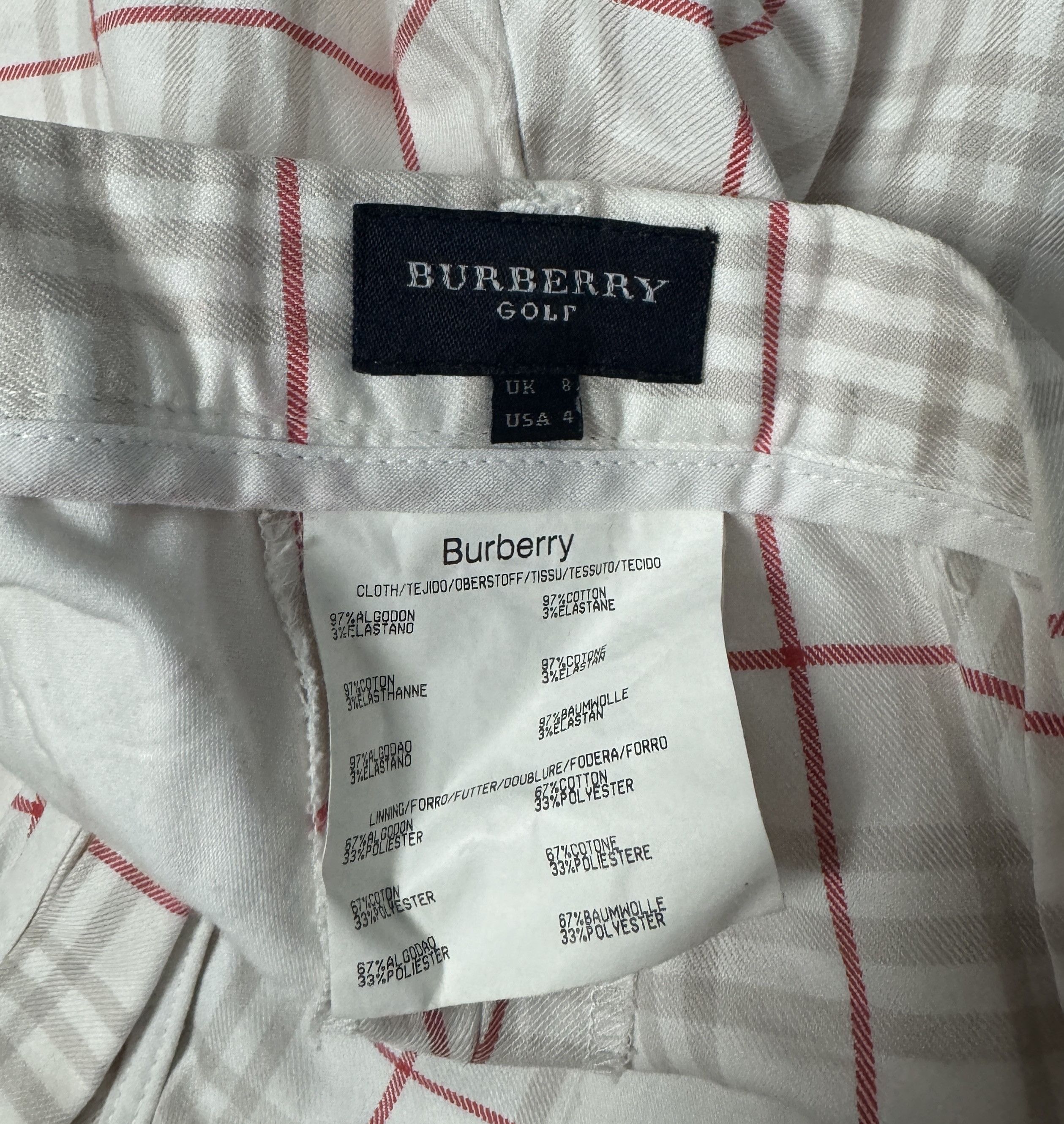 Burberry Burberry London Golf Nova Check Chino Shorts Size UK 8 US 4 Size 27" / US 4 / IT 40 - 5 Thumbnail