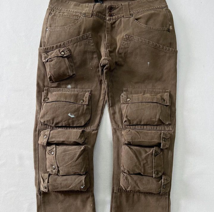 Japanese Brand B.Second Canvas Military Multi Pocket Pant. Size US 33 - 4 Thumbnail