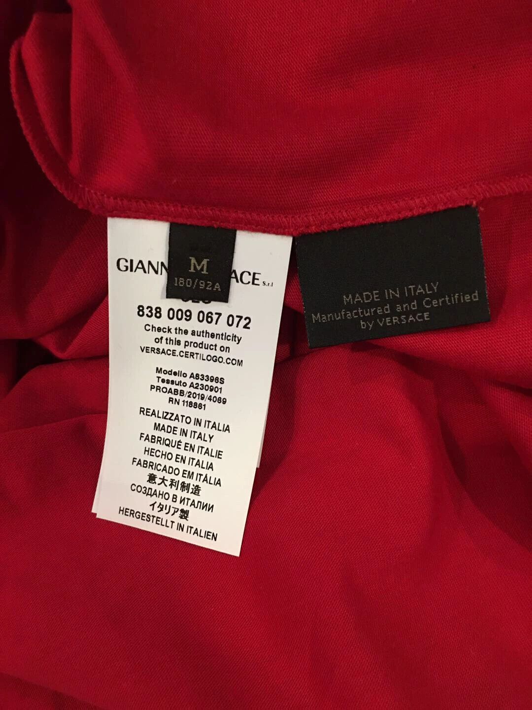 Versace Versace Medusa Red Short Sleeve T-Shirt M Size M / US 6-8 / IT 42-44 - 6 Thumbnail