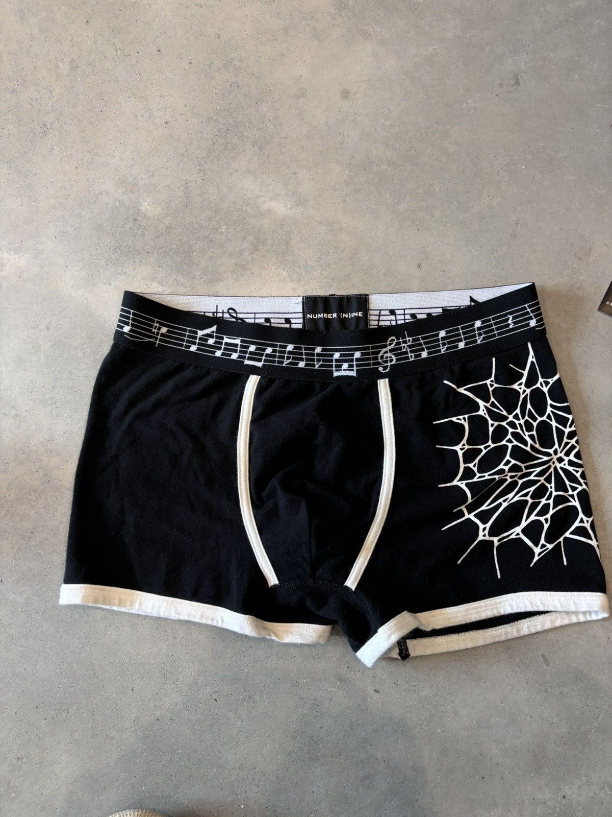 Number (N)ine × Streetwear Number Nine Black Spiderweb Underwear