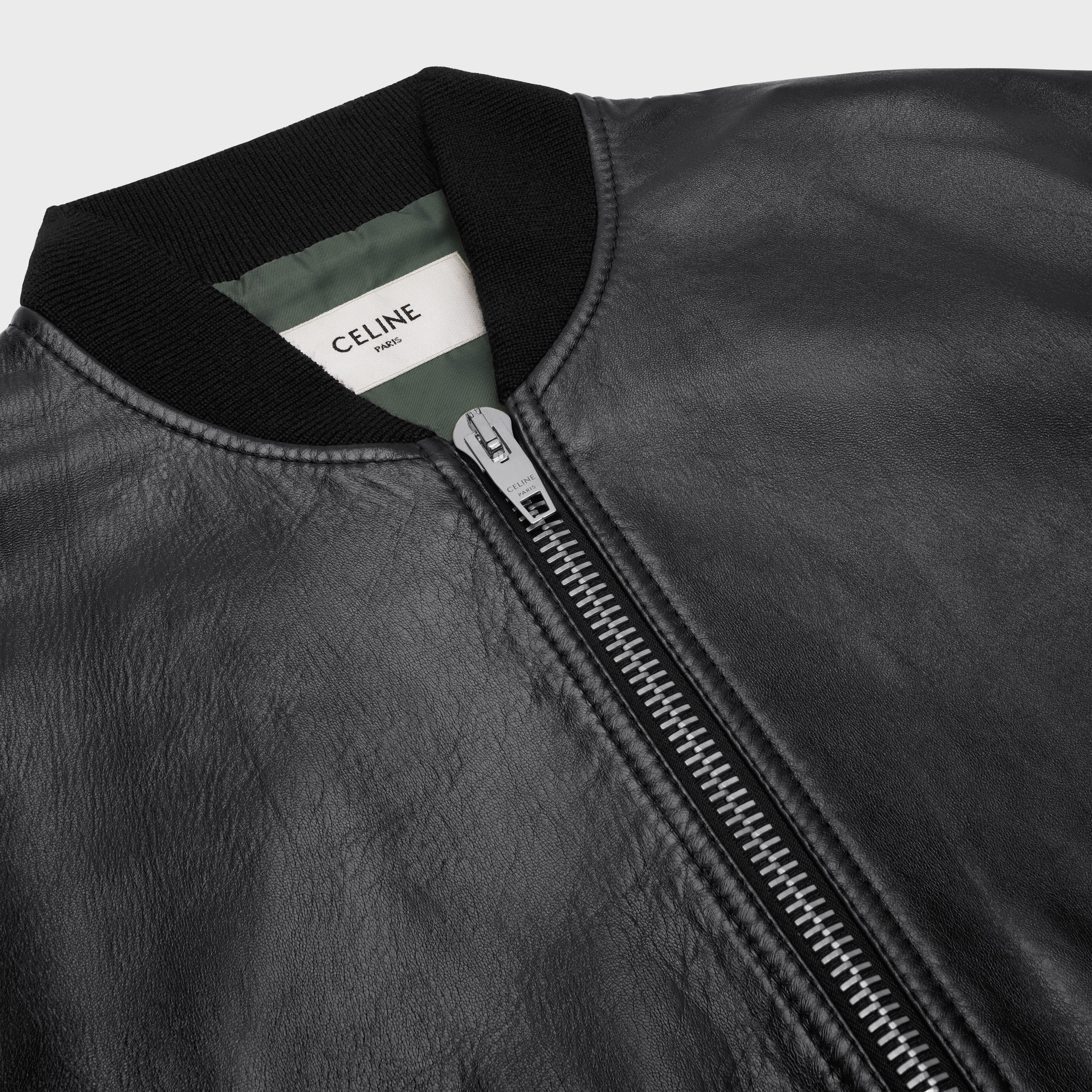 Celine o1bcso1str0925 2EF26280D Blouson Lambskin Jacket in Black Size US XL / EU 56 / 4 - 3 Thumbnail