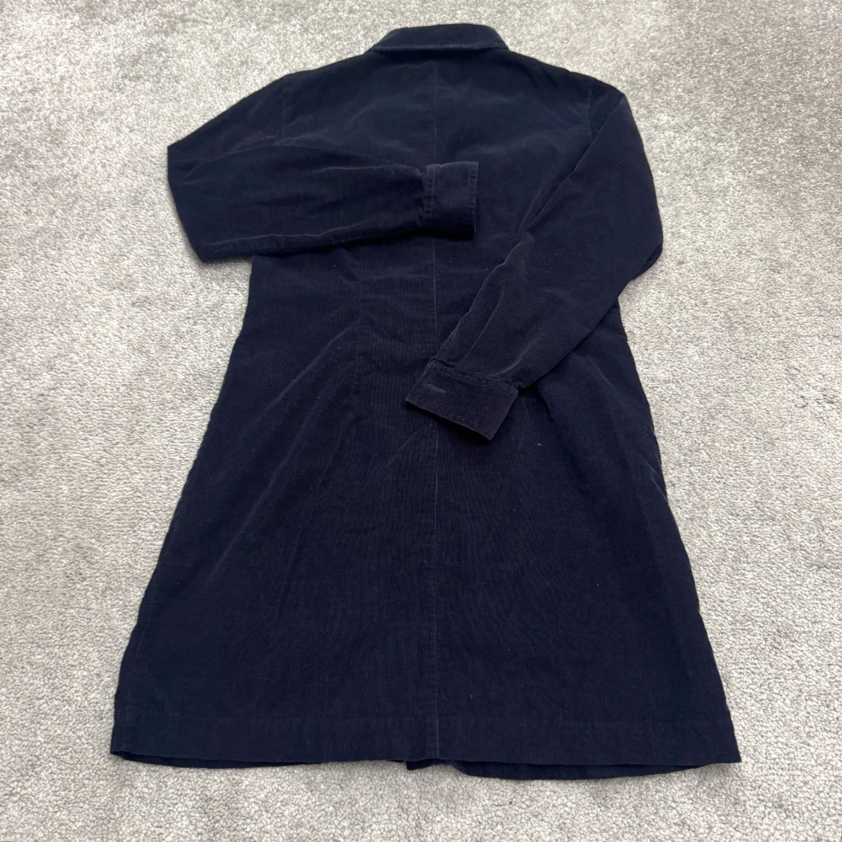 Talbots VINTAGE Talbots Corduroy Shirt Dress Women’s Midi Casual Spring Summer Fall Winter 2P Navy Blue Size XS / US 0-2 / IT 36-38 - 2 Thumbnail