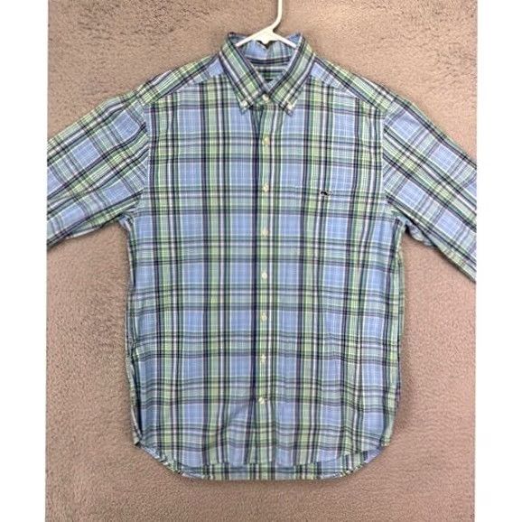 Vineyard Vines Vineyard Vines Tucker Shirt Mens Medium Blue Tartan Plaid Slim Button-Down Button-Up Size US M / EU 48-50 / 2 - 2 Thumbnail