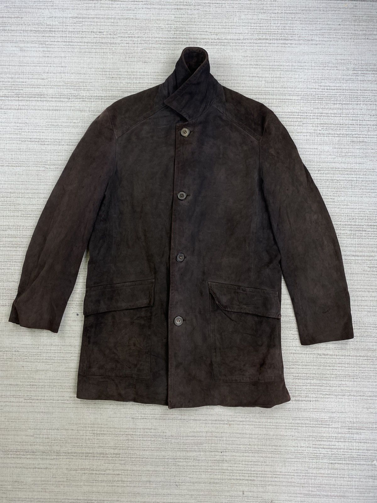Alfred Dunhill × Leather × Vintage Vintage Dunhill Double Pocket Long Coat Leather Jacket Size US L / EU 52-54 / 3 - 6 Thumbnail