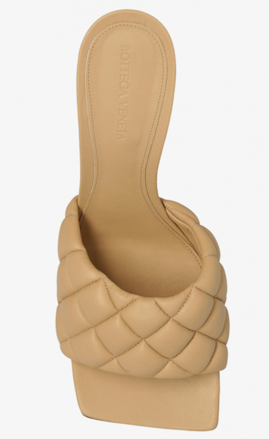 Bottega Veneta o1s1rm1025 Padded Mules in Beige Size US 7.5 / IT 37.5 - 3 Thumbnail