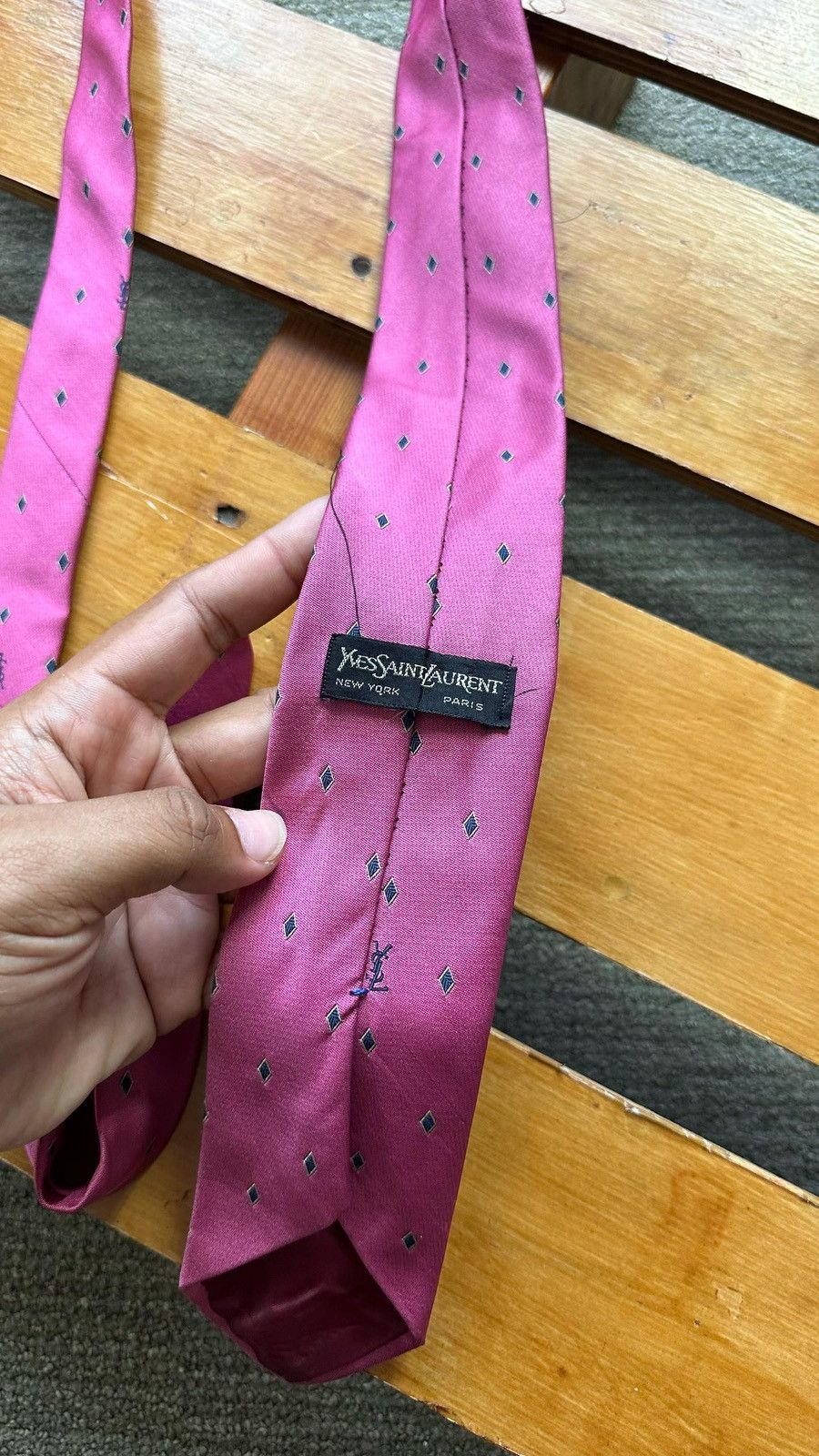Designer × Vintage × Yves Saint Laurent VINTAGE DESIGNER YSL TIE Size ONE SIZE - 2 Thumbnail