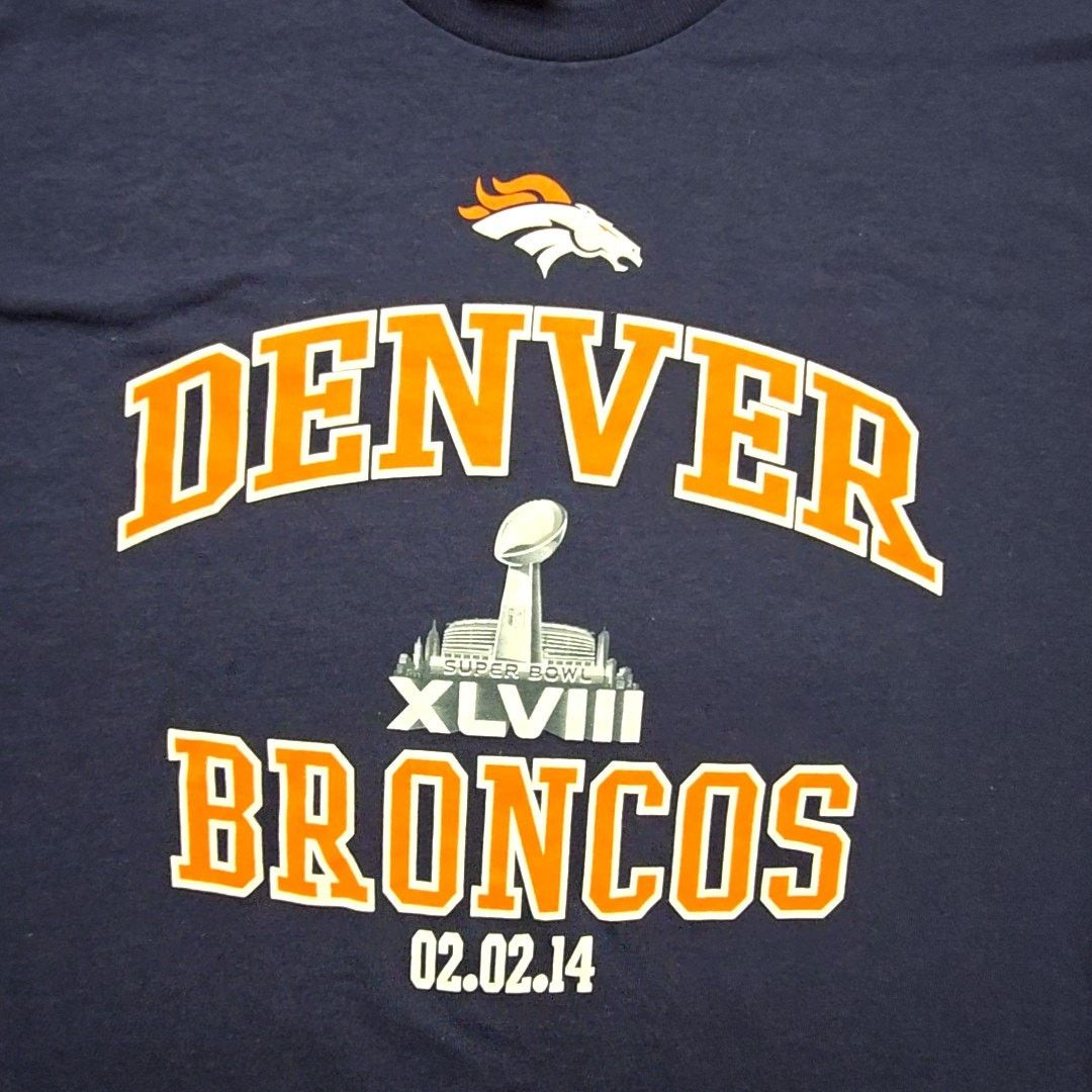 Delta Denver Broncos Super Bowl XLVIII Tee Blue XL Football Shirt Size US XL / EU 56 / 4 - 2 Thumbnail