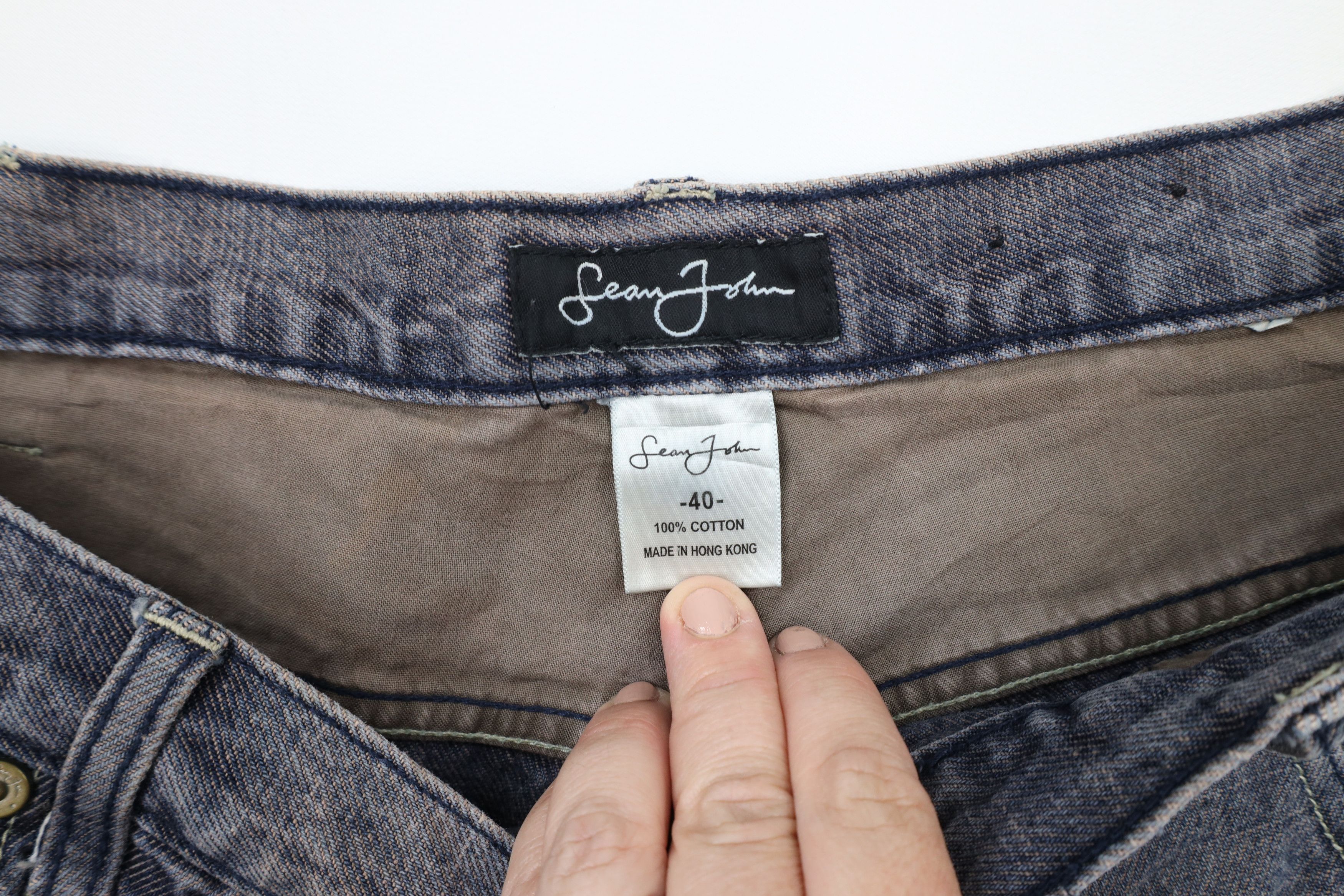 Sean John × Vintage Vintage 90s Sean John Spell Out Baggy Wide Leg Denim Jeans Size US 40 / EU 56 - 8 Thumbnail