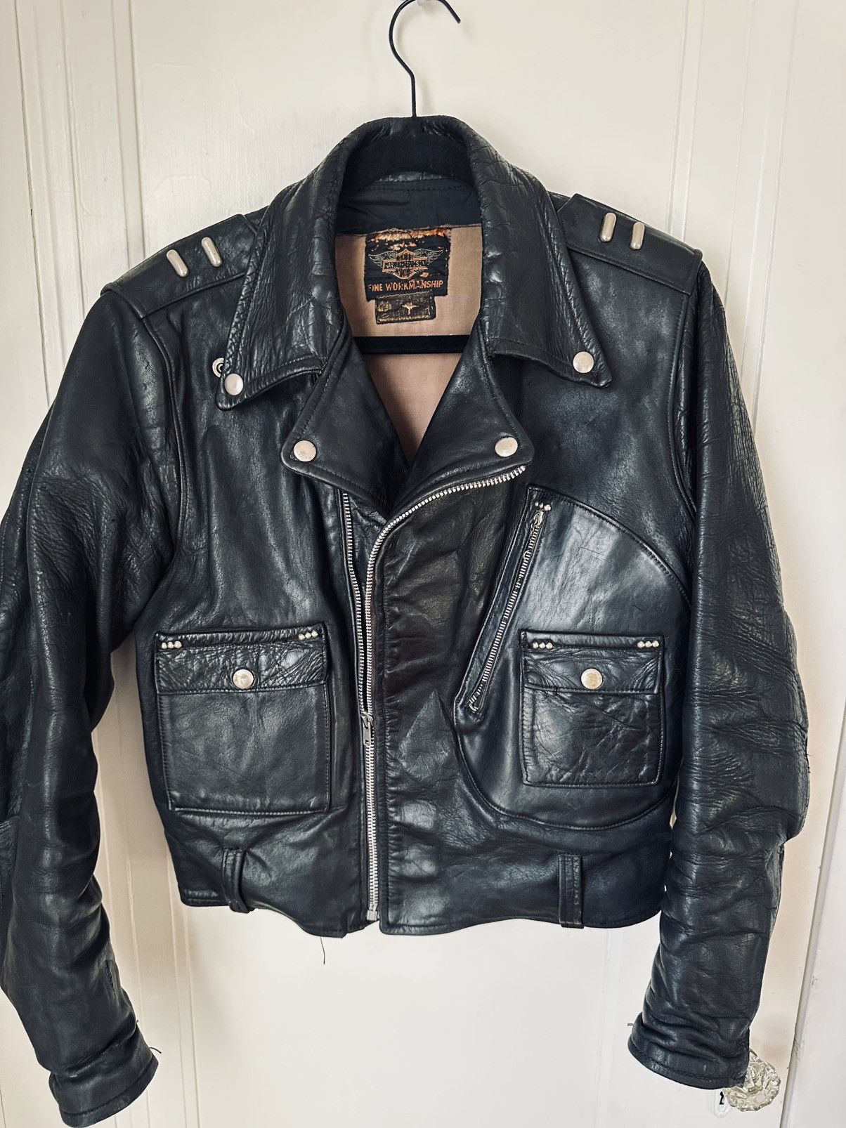 Harley Davidson Harley Davidson 40s Cycle Champ Leather Jacket Size US M / EU 48-50 / 2 - 4 Thumbnail