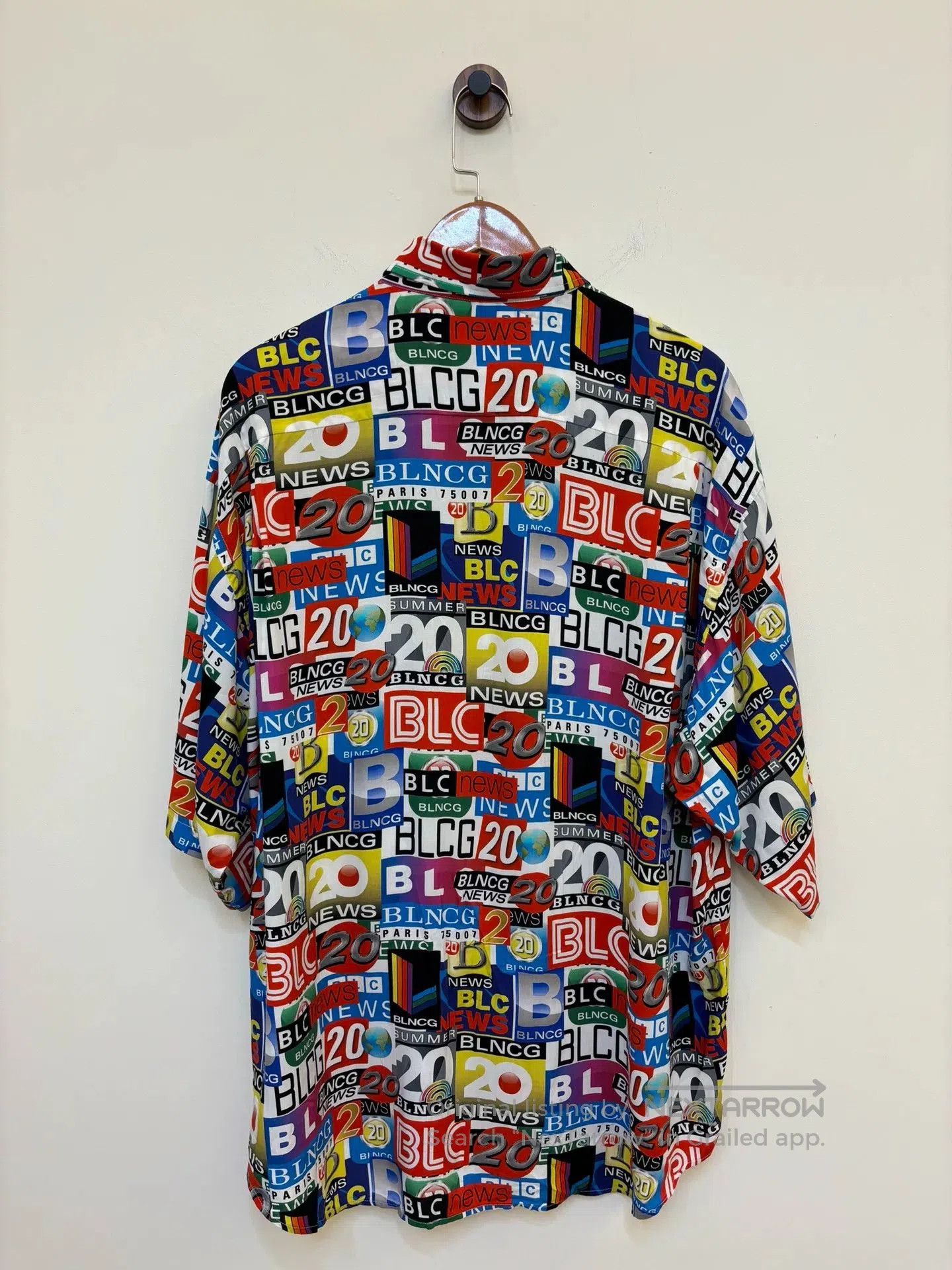 Balenciaga Balenciaga News Channel Print Shirt. Size US M / EU 48-50 / 2 - 8 Thumbnail